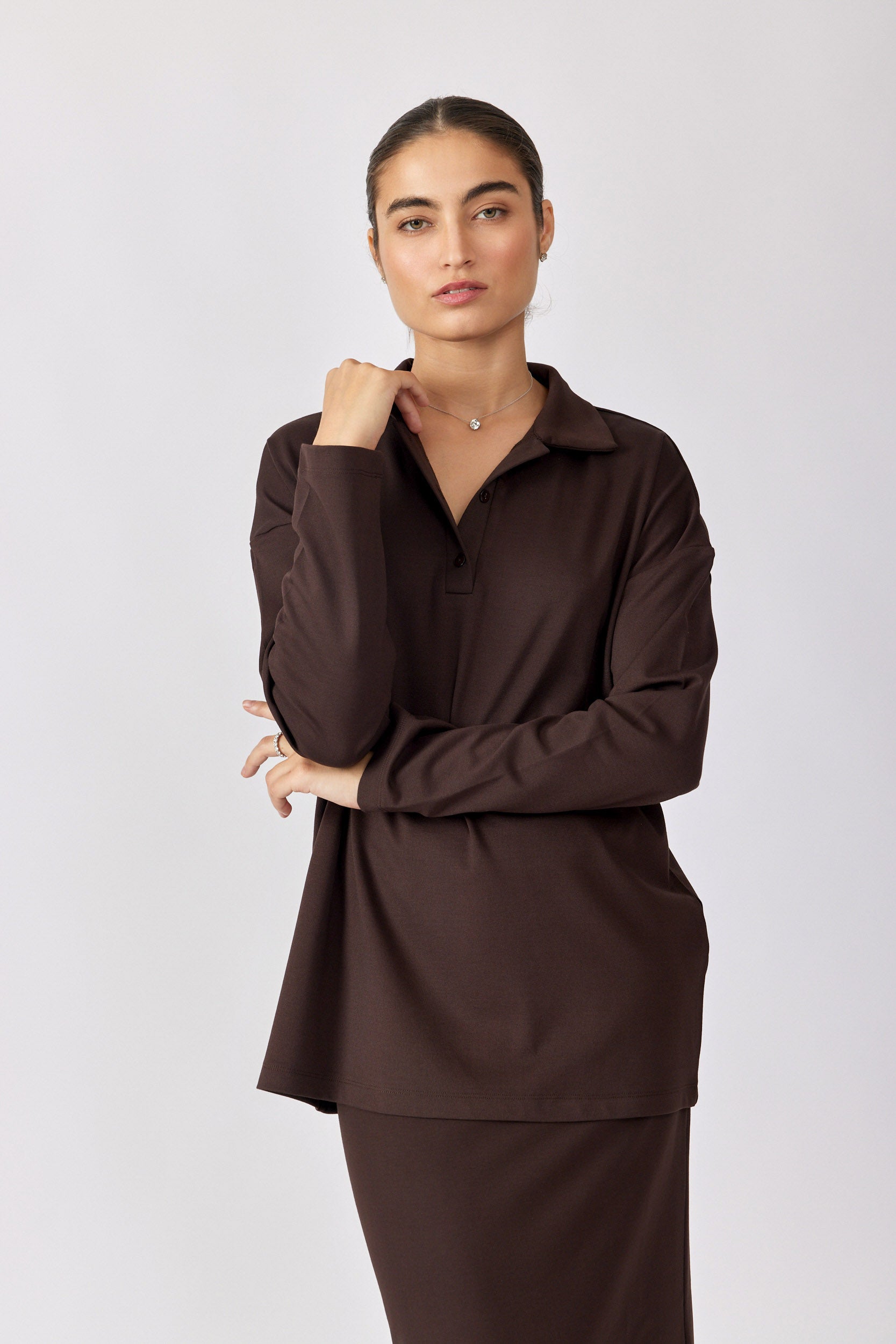 חולצת פולו ביג ג'רסי שרוול ארוך