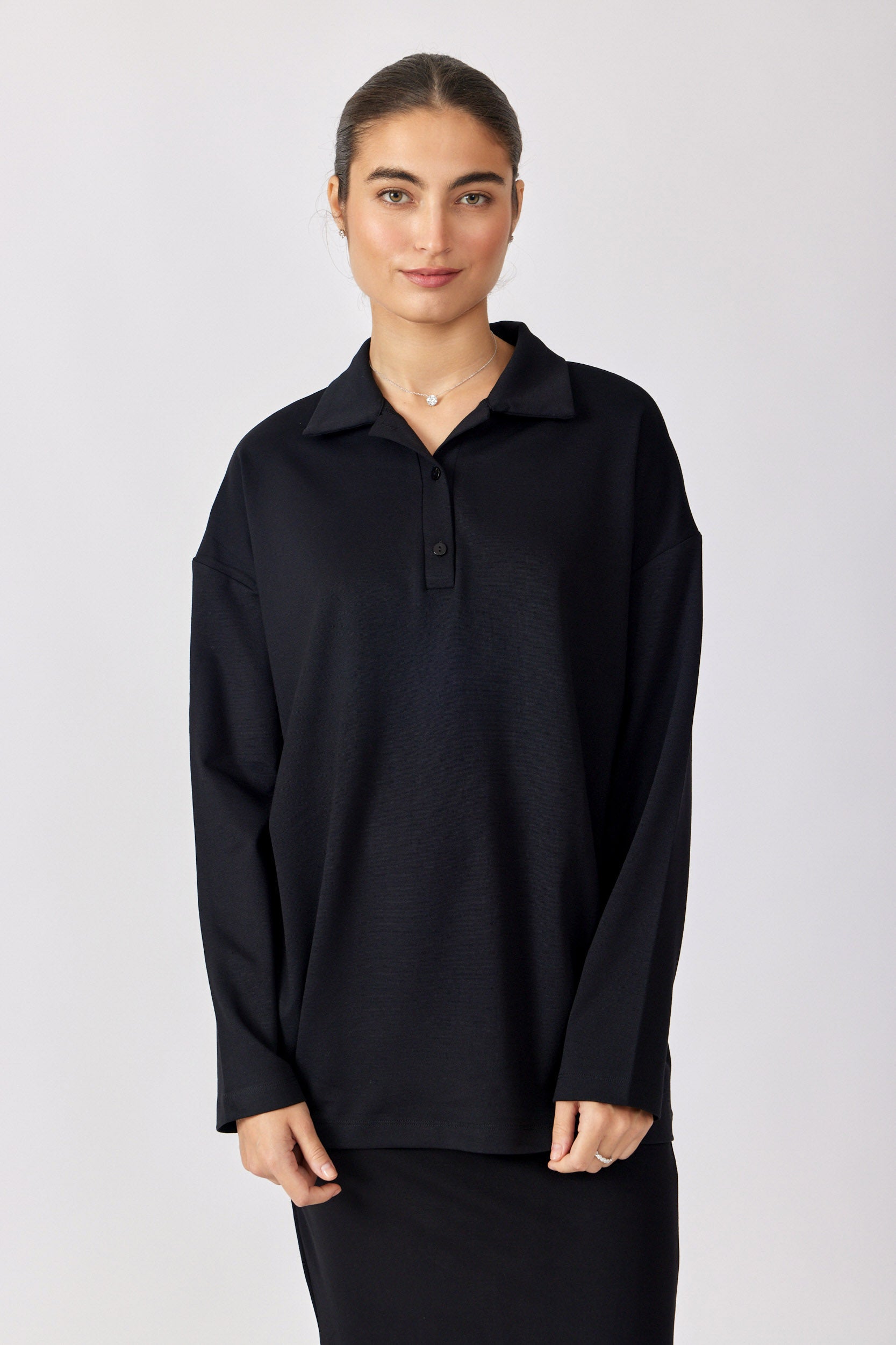 חולצת פולו ביג ג'רסי שרוול ארוך