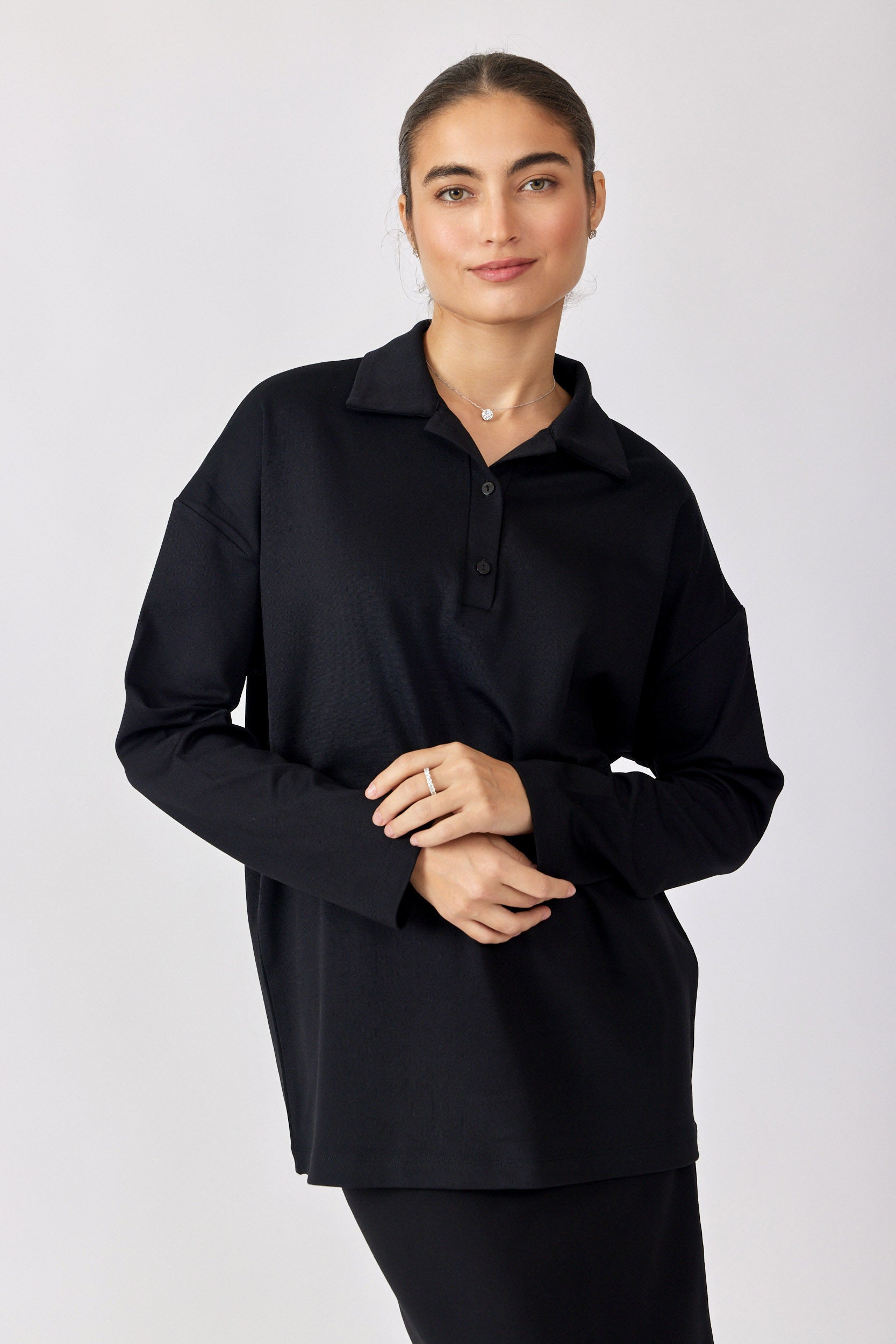 חולצת פולו ביג ג'רסי שרוול ארוך