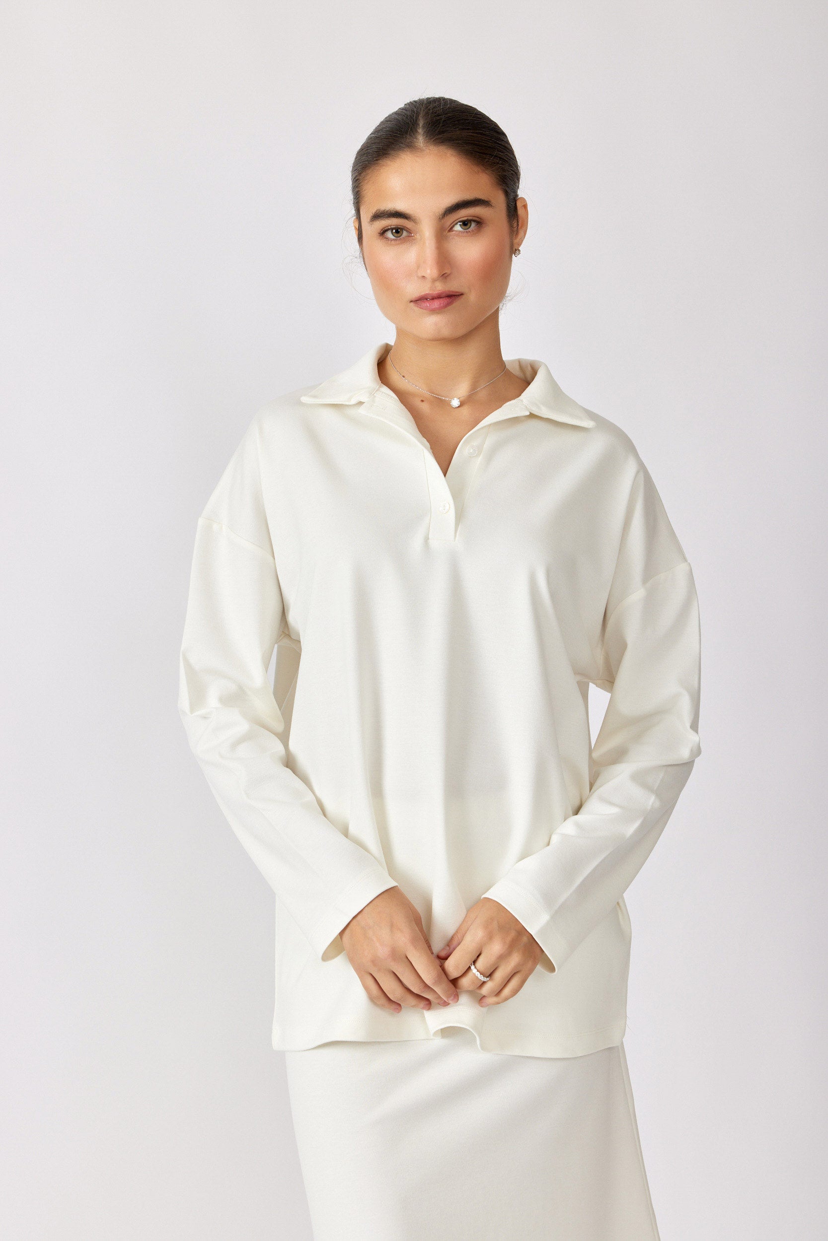 חולצת פולו ביג ג'רסי שרוול ארוך