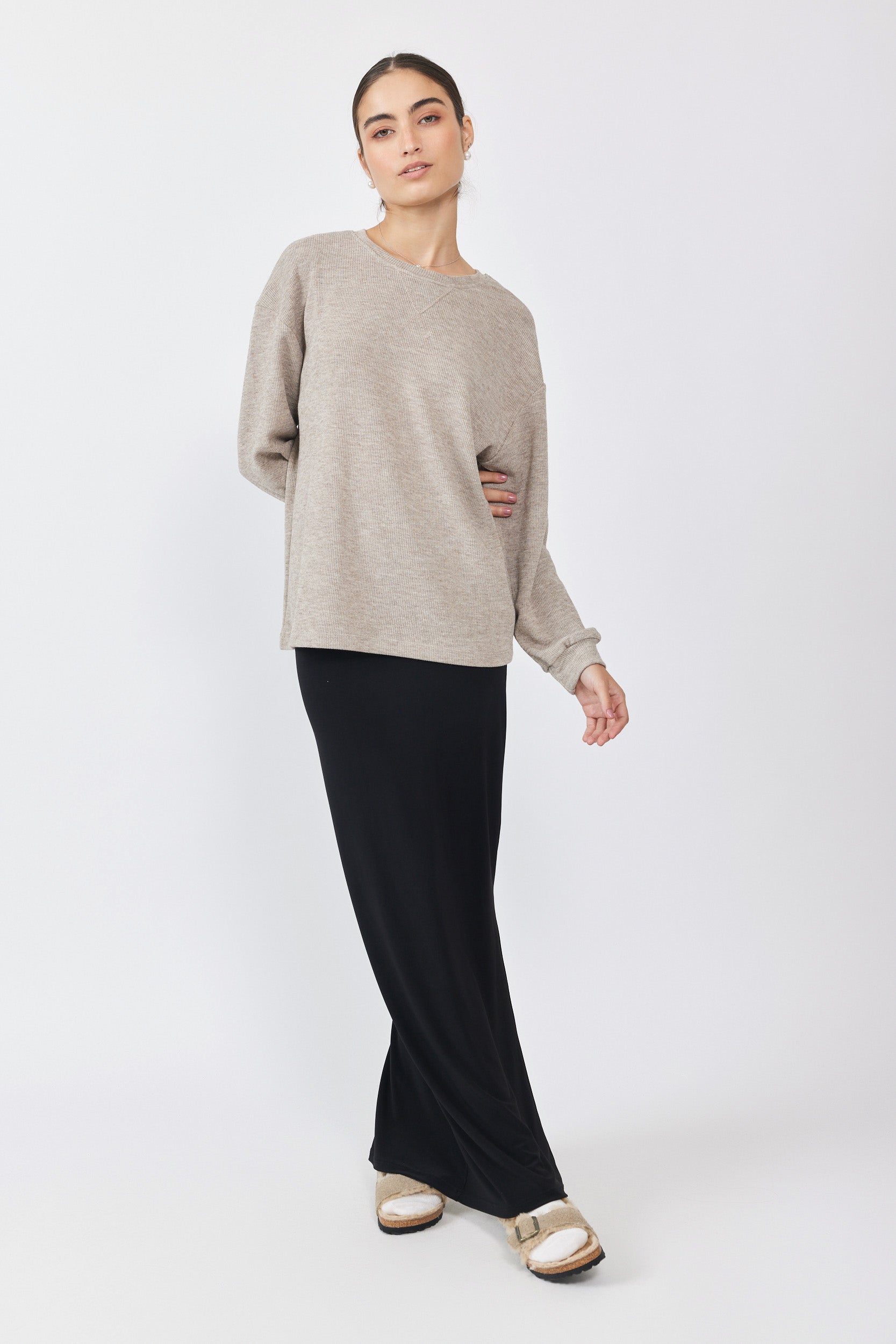 חצאית נאון מקסי+ שסע