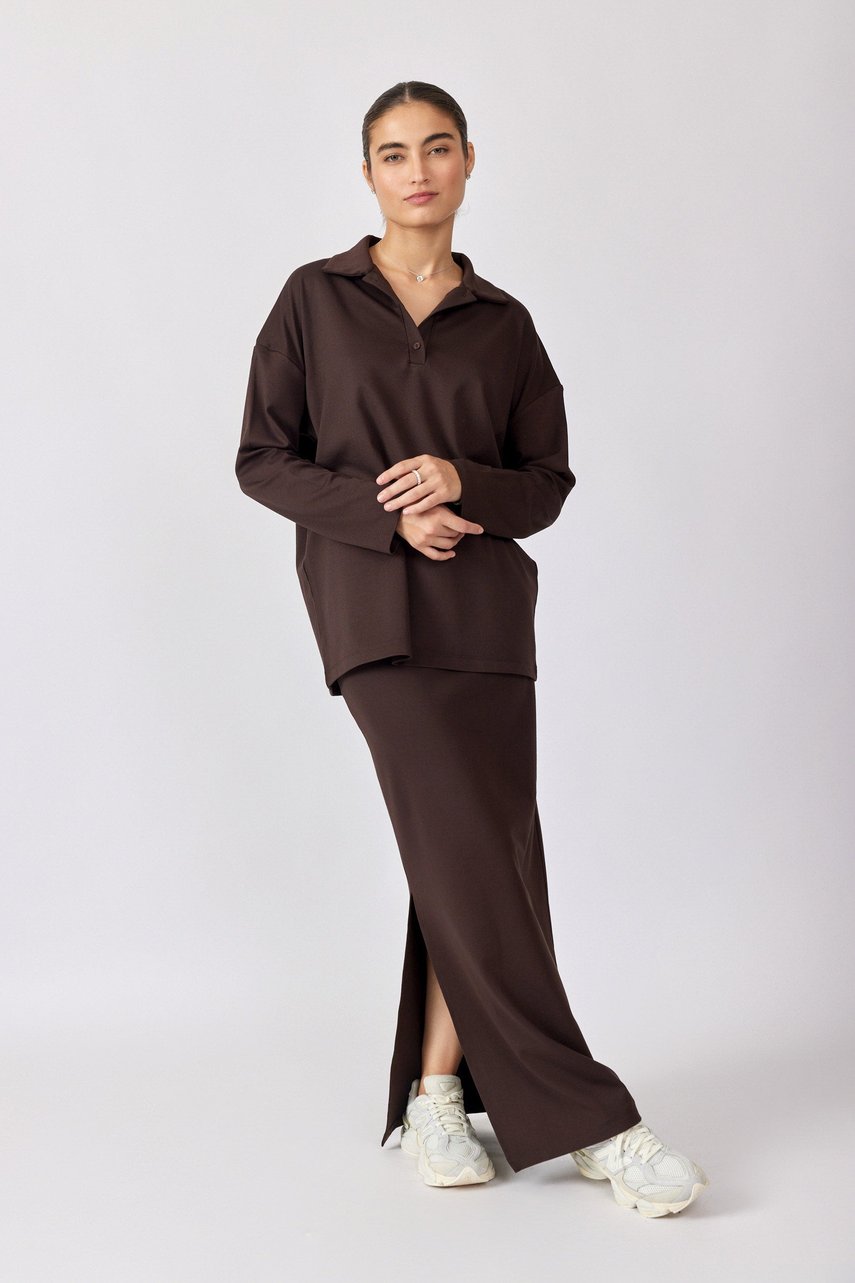 חולצת פולו ביג ג'רסי שרוול ארוך