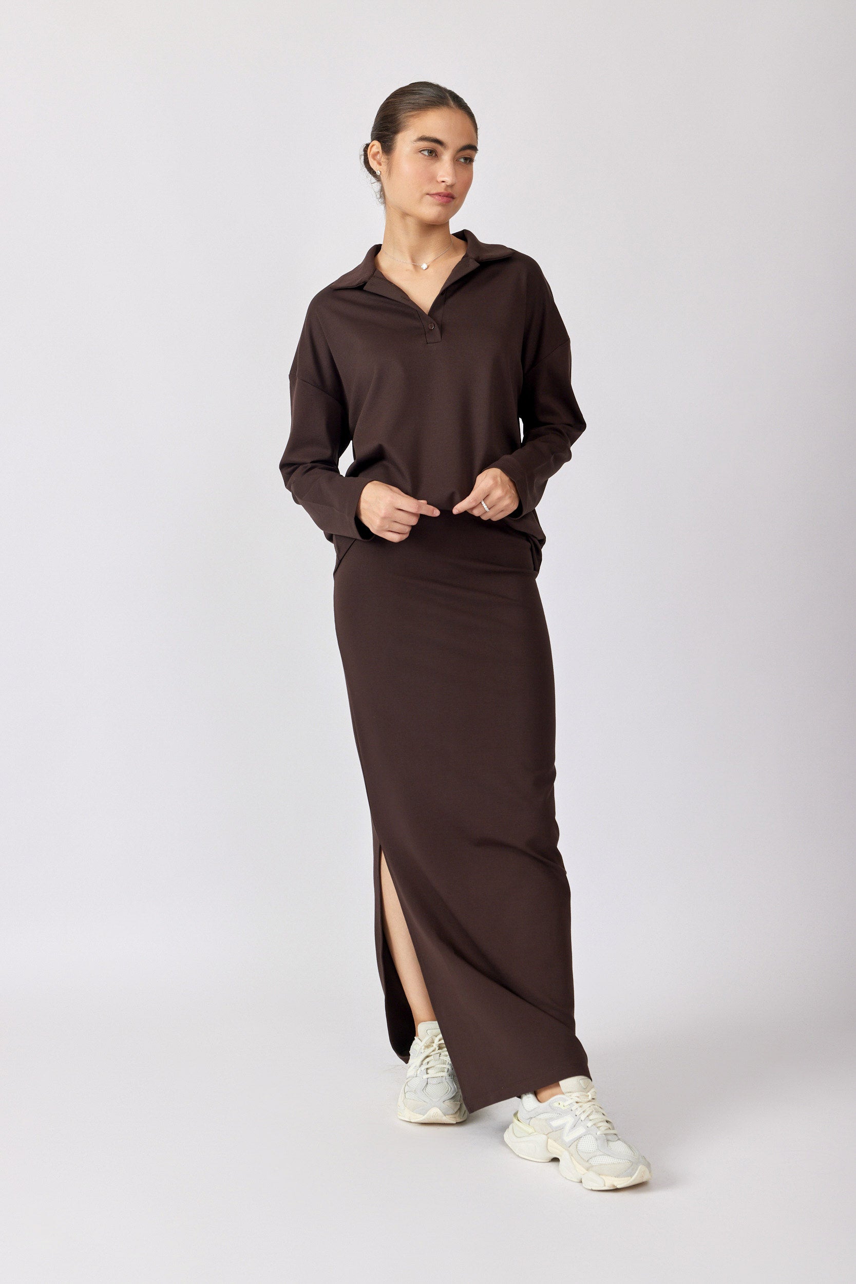 חולצת פולו ביג ג'רסי שרוול ארוך