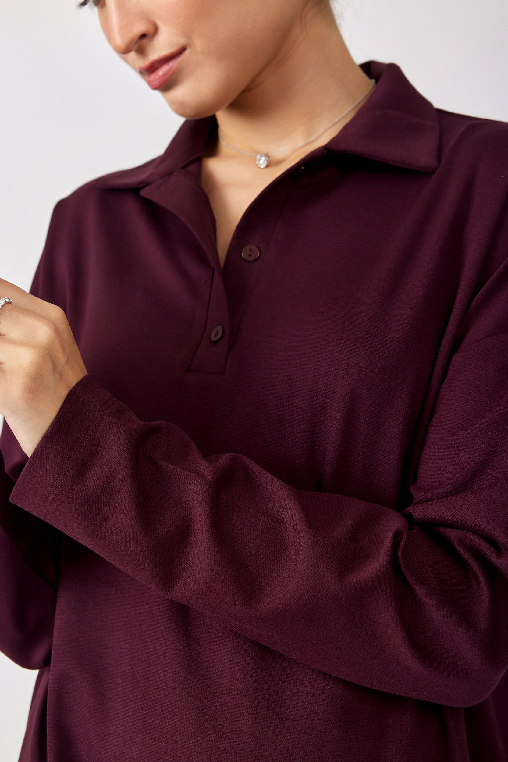 חולצת פולו ביג ג'רסי שרוול ארוך