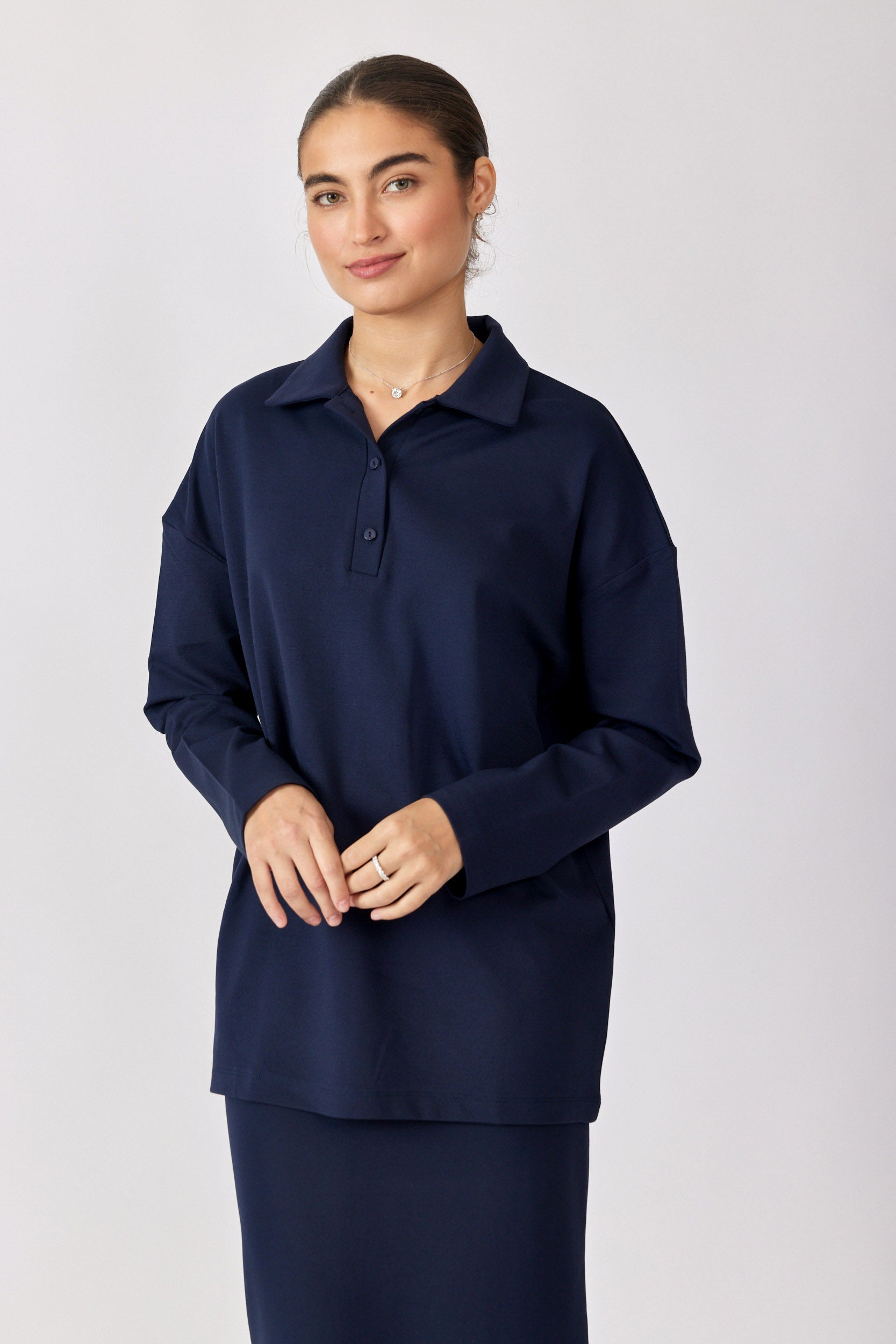 חולצת פולו ביג ג'רסי שרוול ארוך