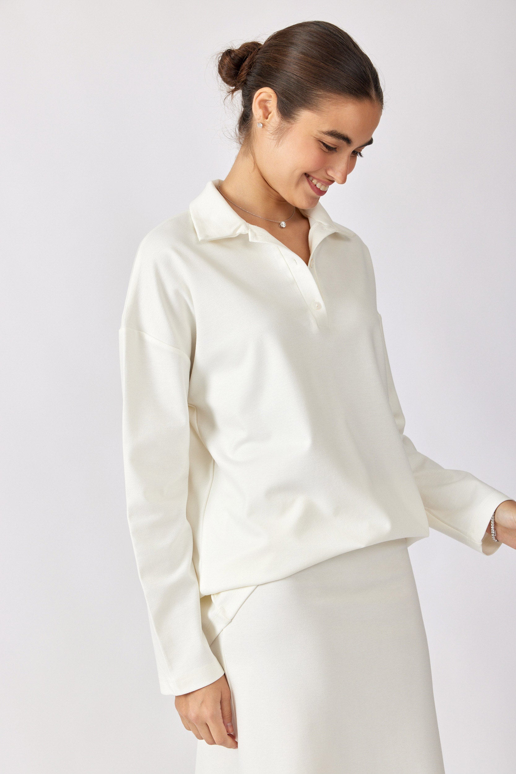 חולצת פולו ביג ג'רסי שרוול ארוך