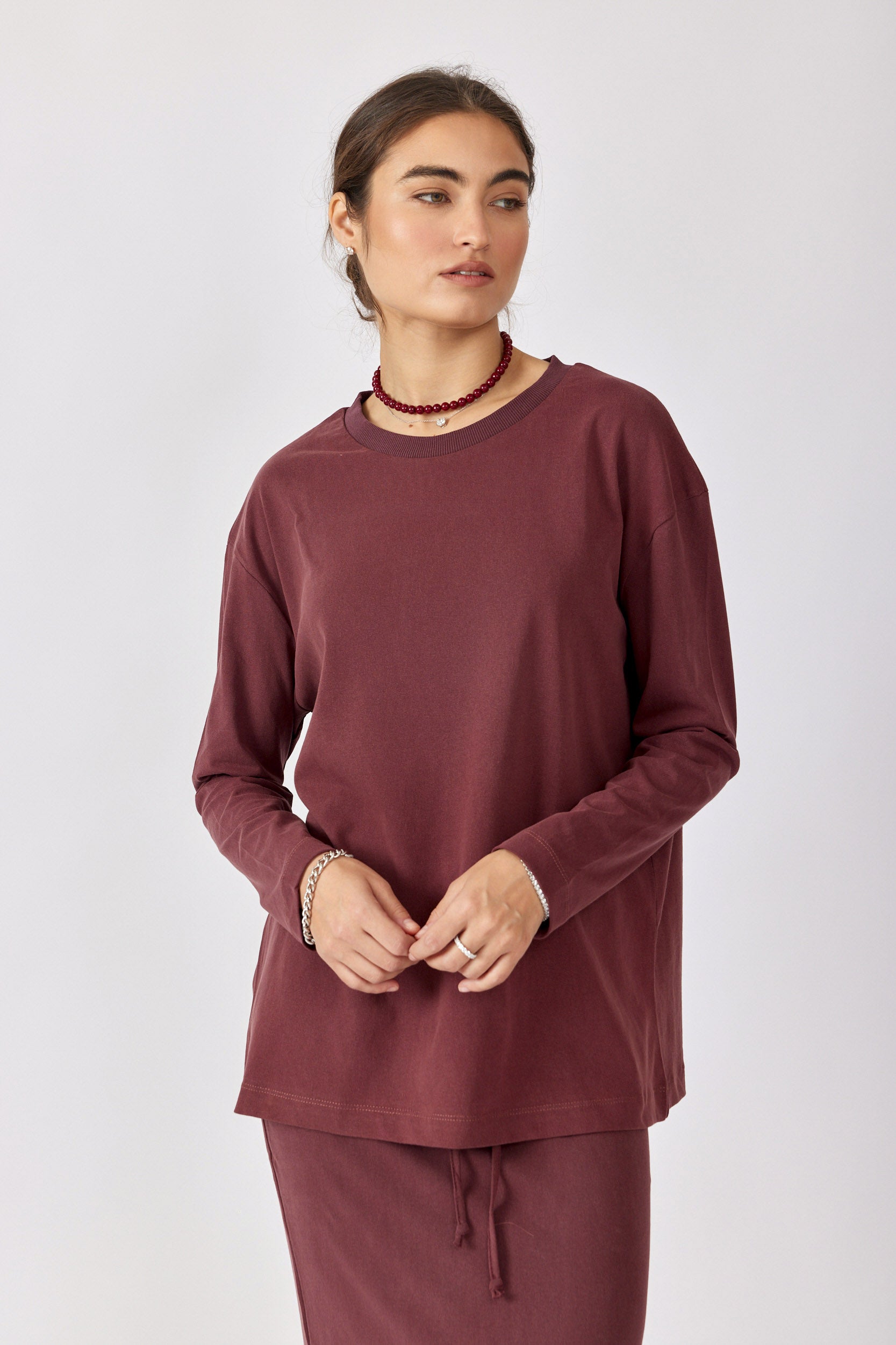 טישרט ניקי פיגמנט שרוול ארוך