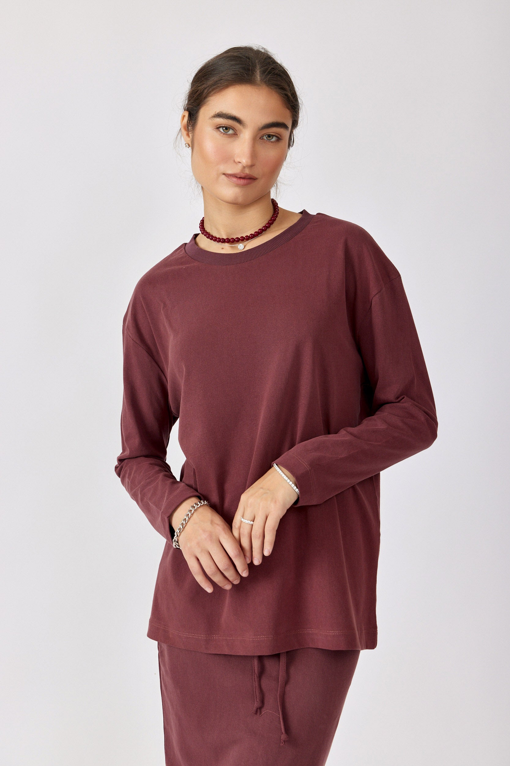 טישרט ניקי פיגמנט שרוול ארוך