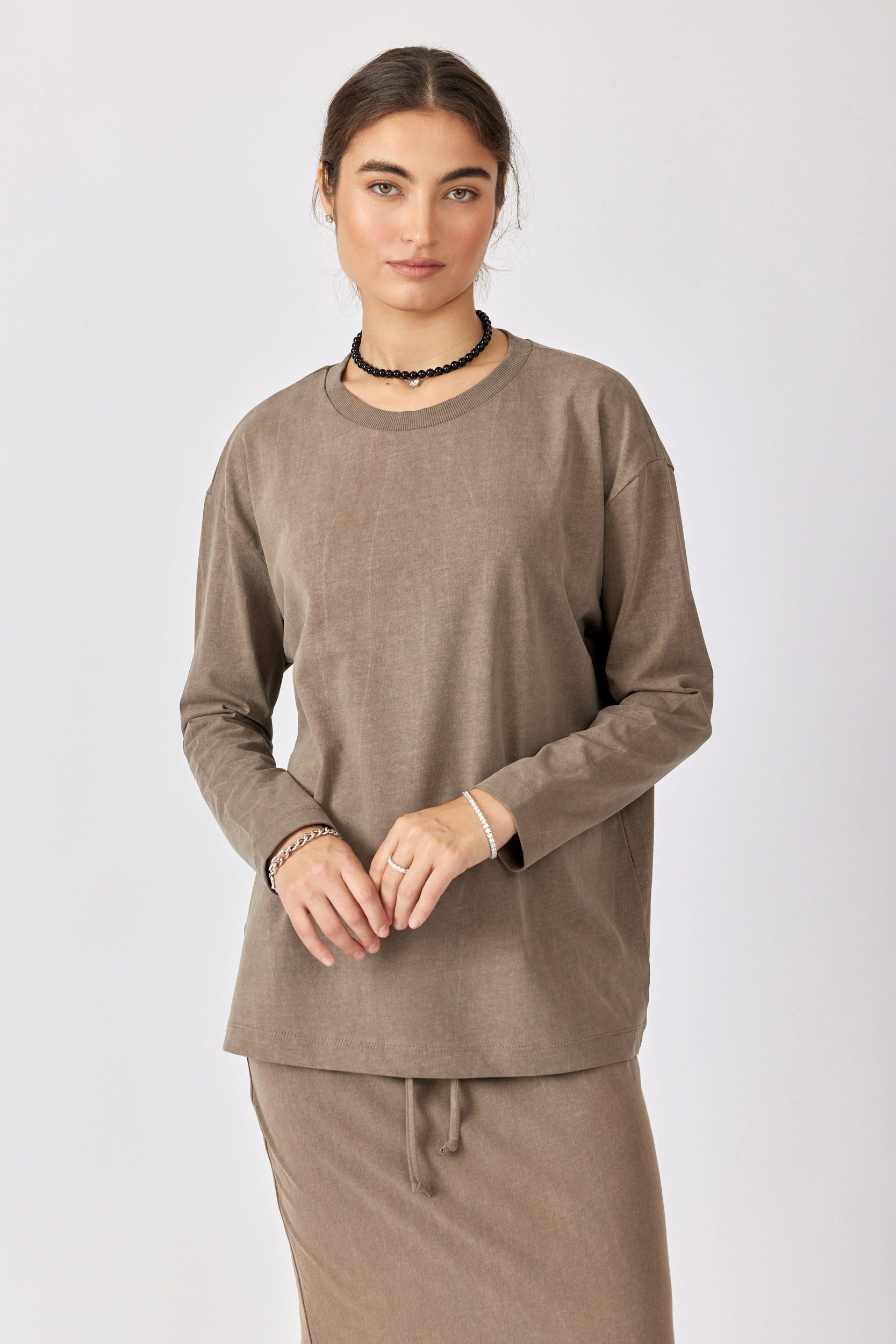 טישרט ניקי פיגמנט שרוול ארוך