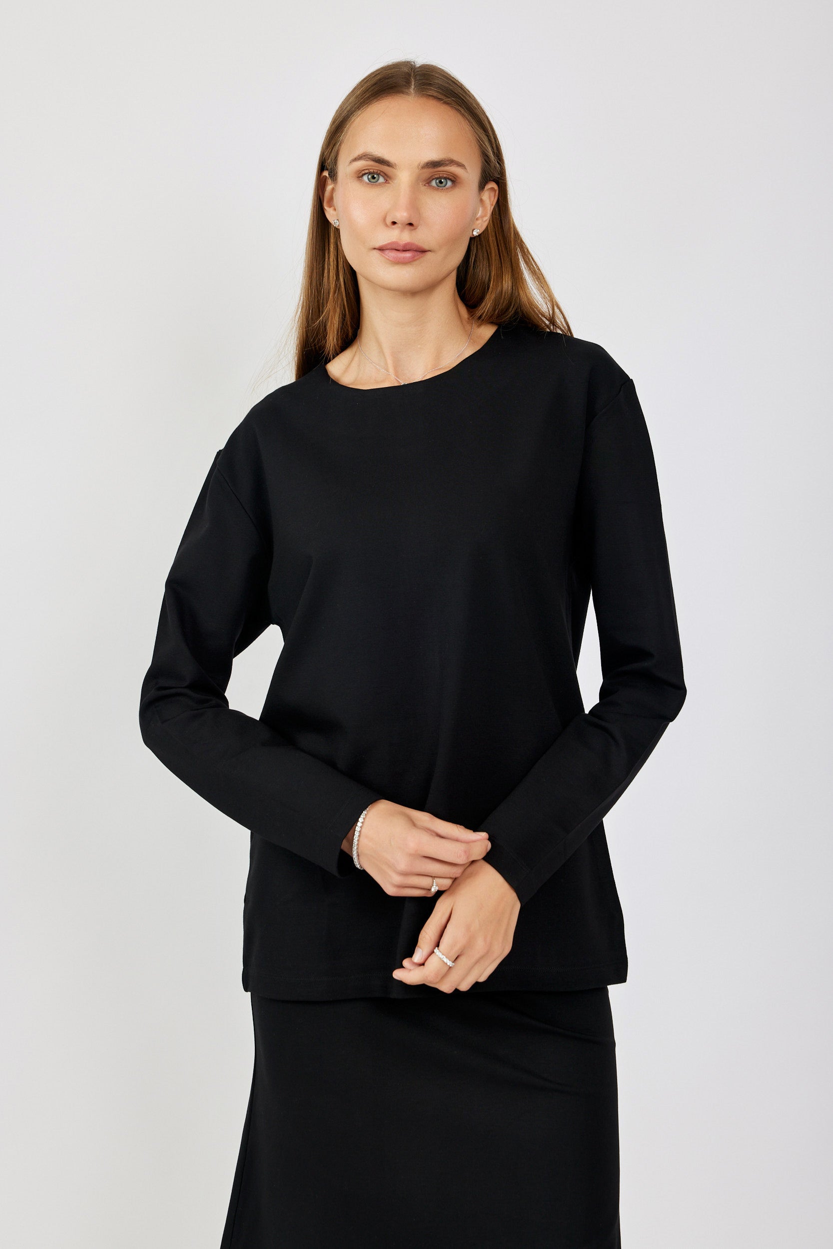 טישרט ג'רסי אלגנט שרוול ארוך