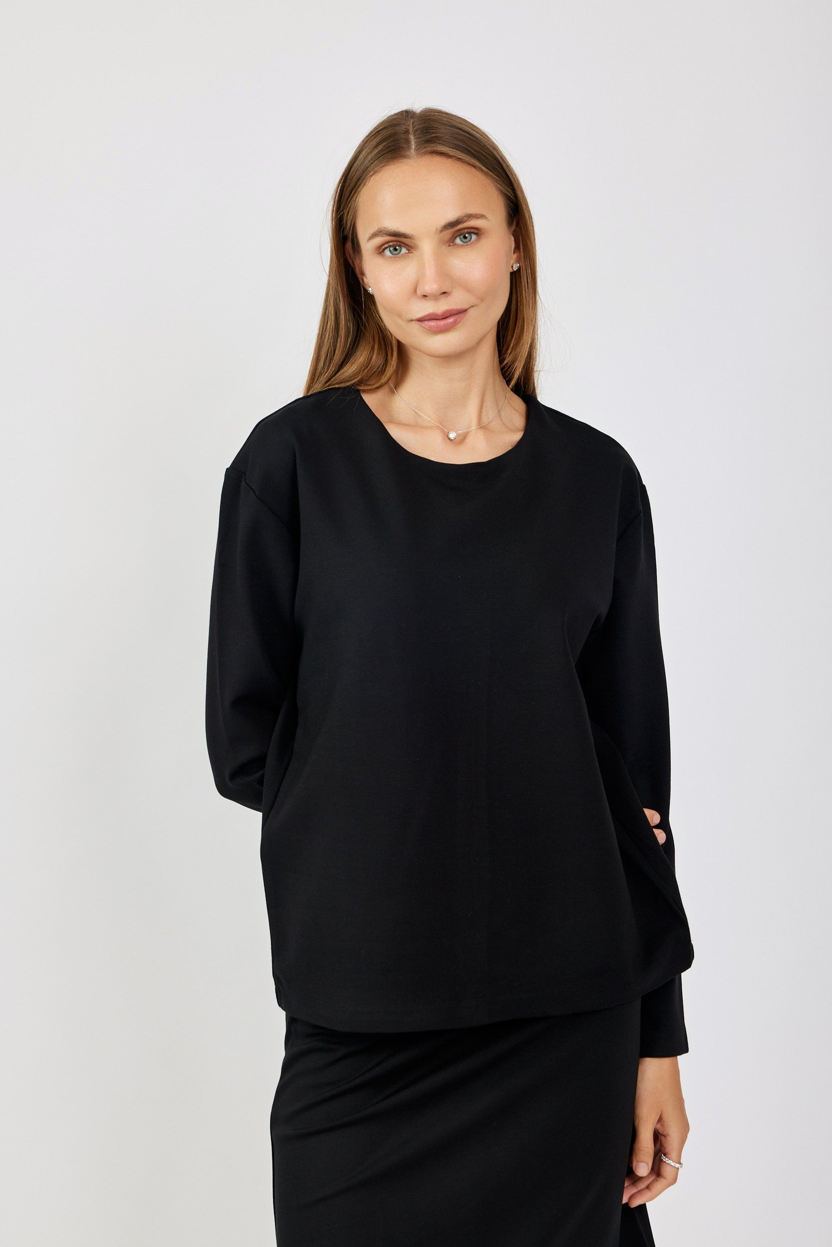 טישרט ג'רסי אלגנט שרוול ארוך