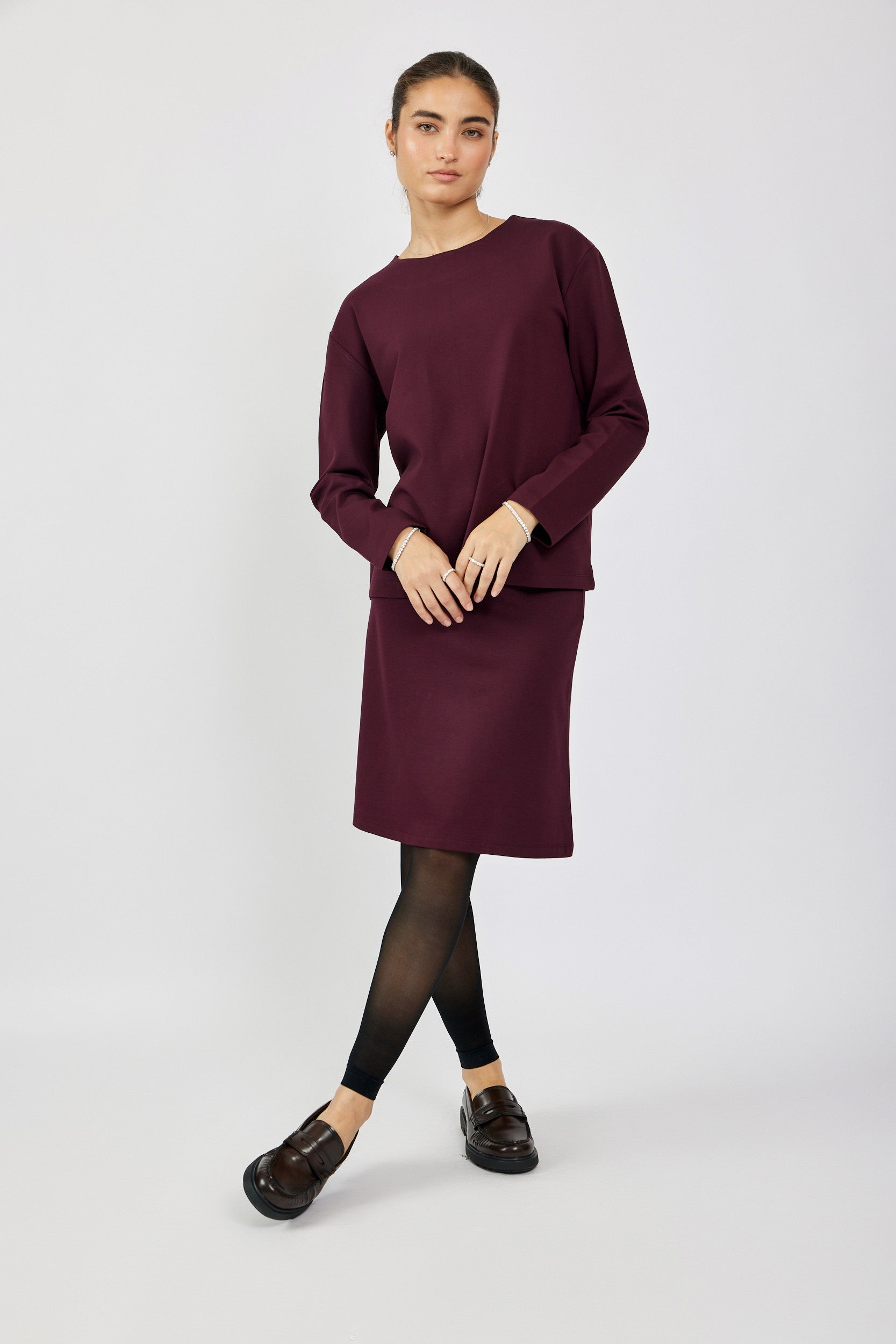 טישרט ג'רסי אלגנט שרוול ארוך