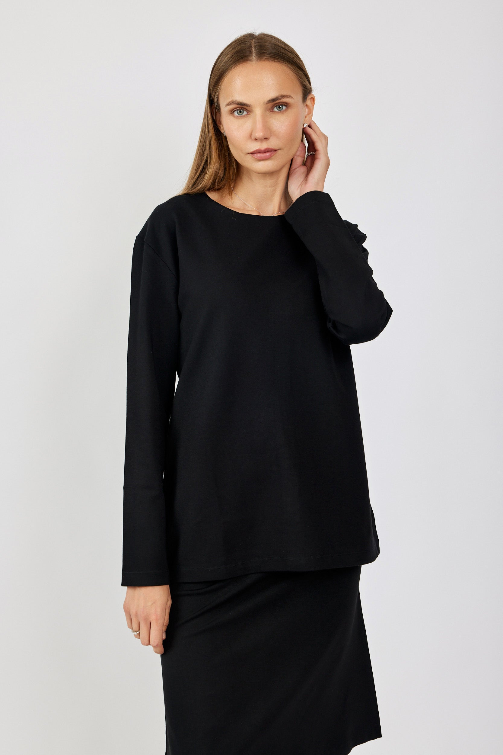 טישרט ג'רסי אלגנט שרוול ארוך