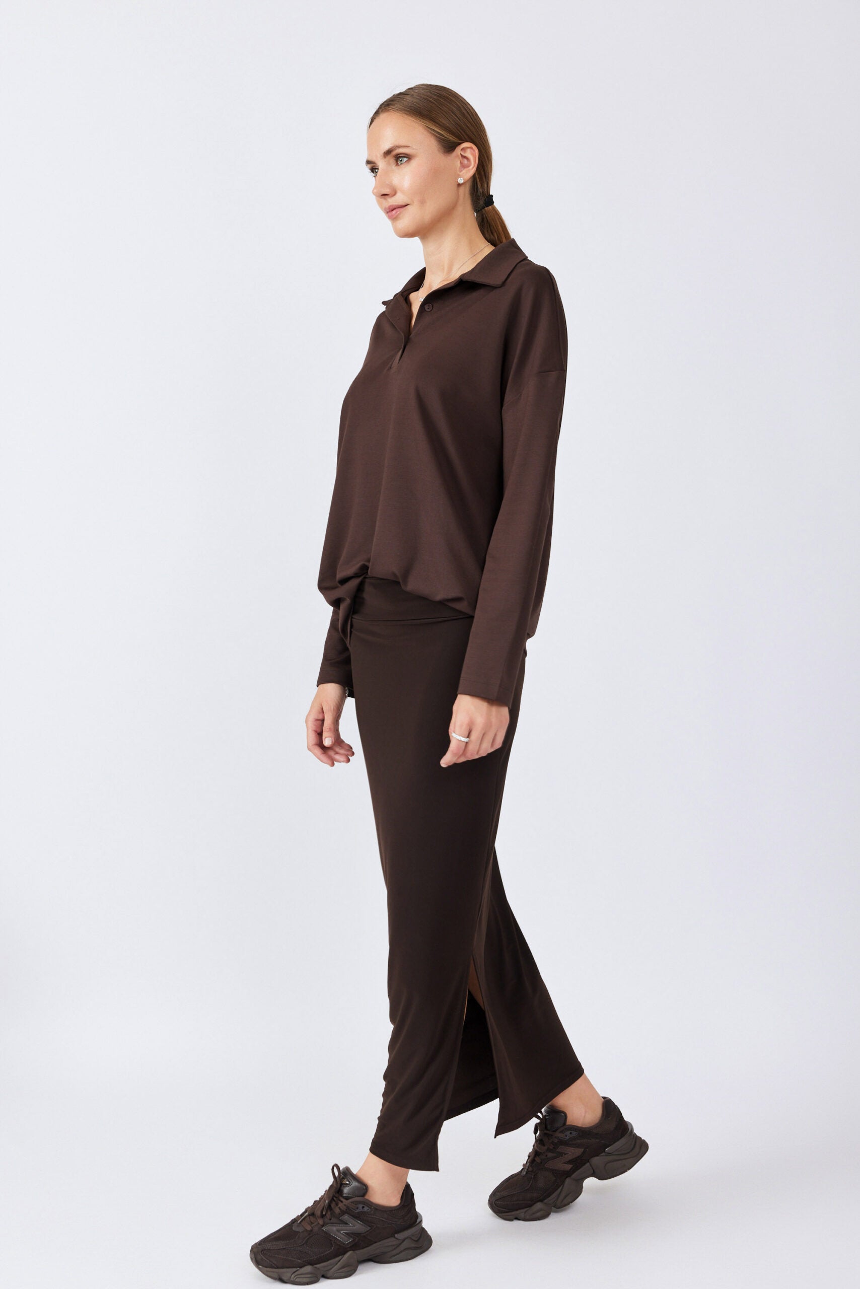 חצאית נאון 3/4+ שסע