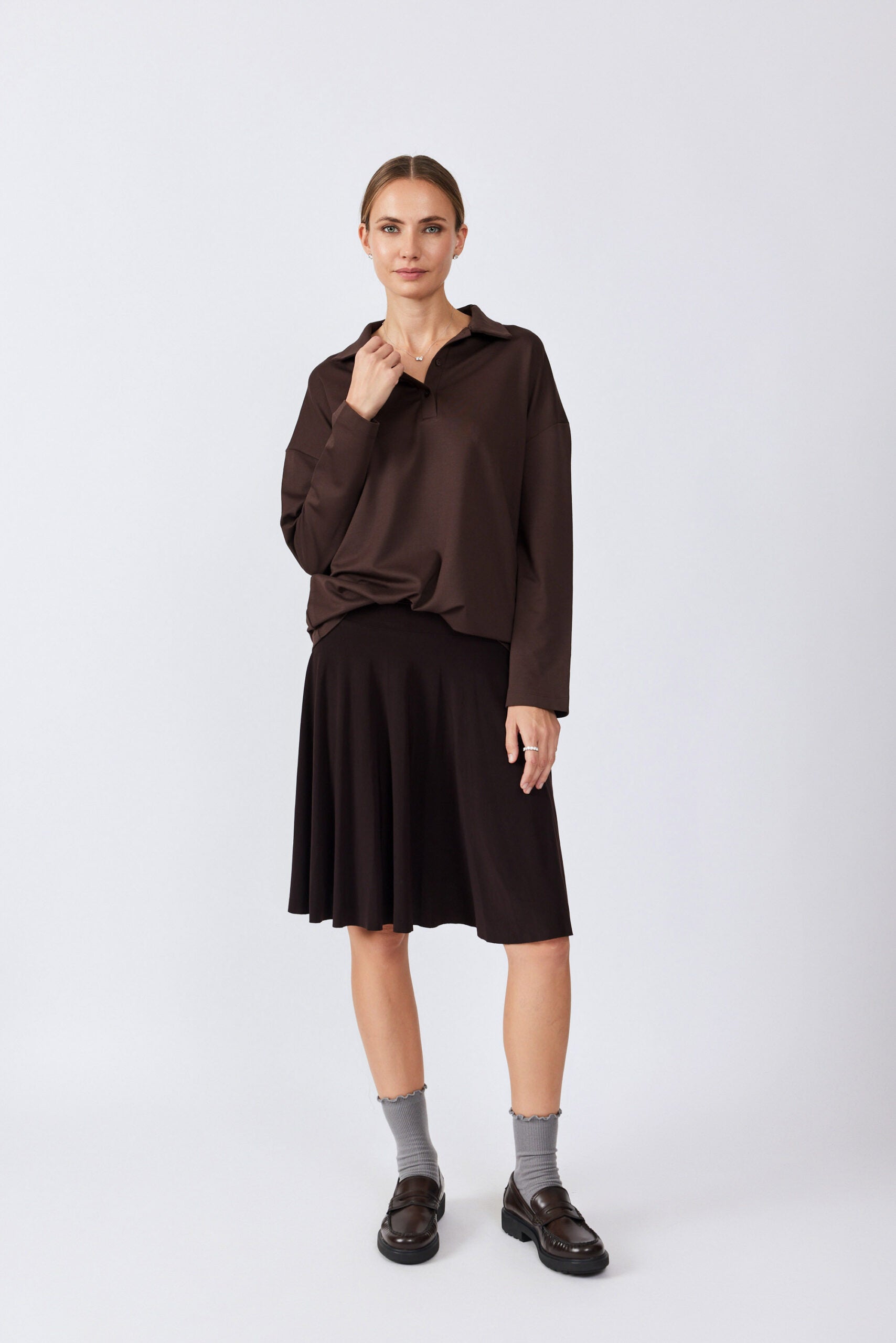 חצאית נאון קצרה גזרת קלוש