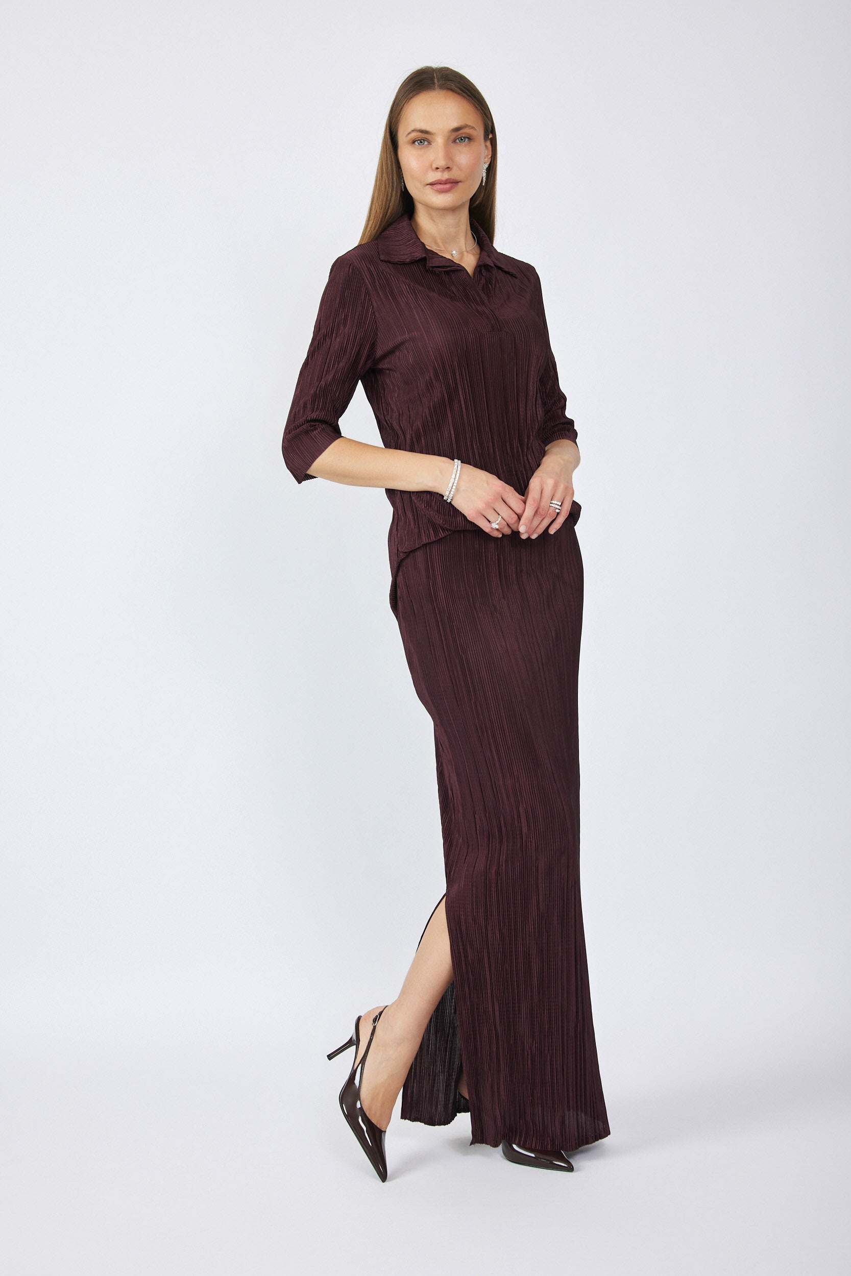 חצאית פליסה מקסי