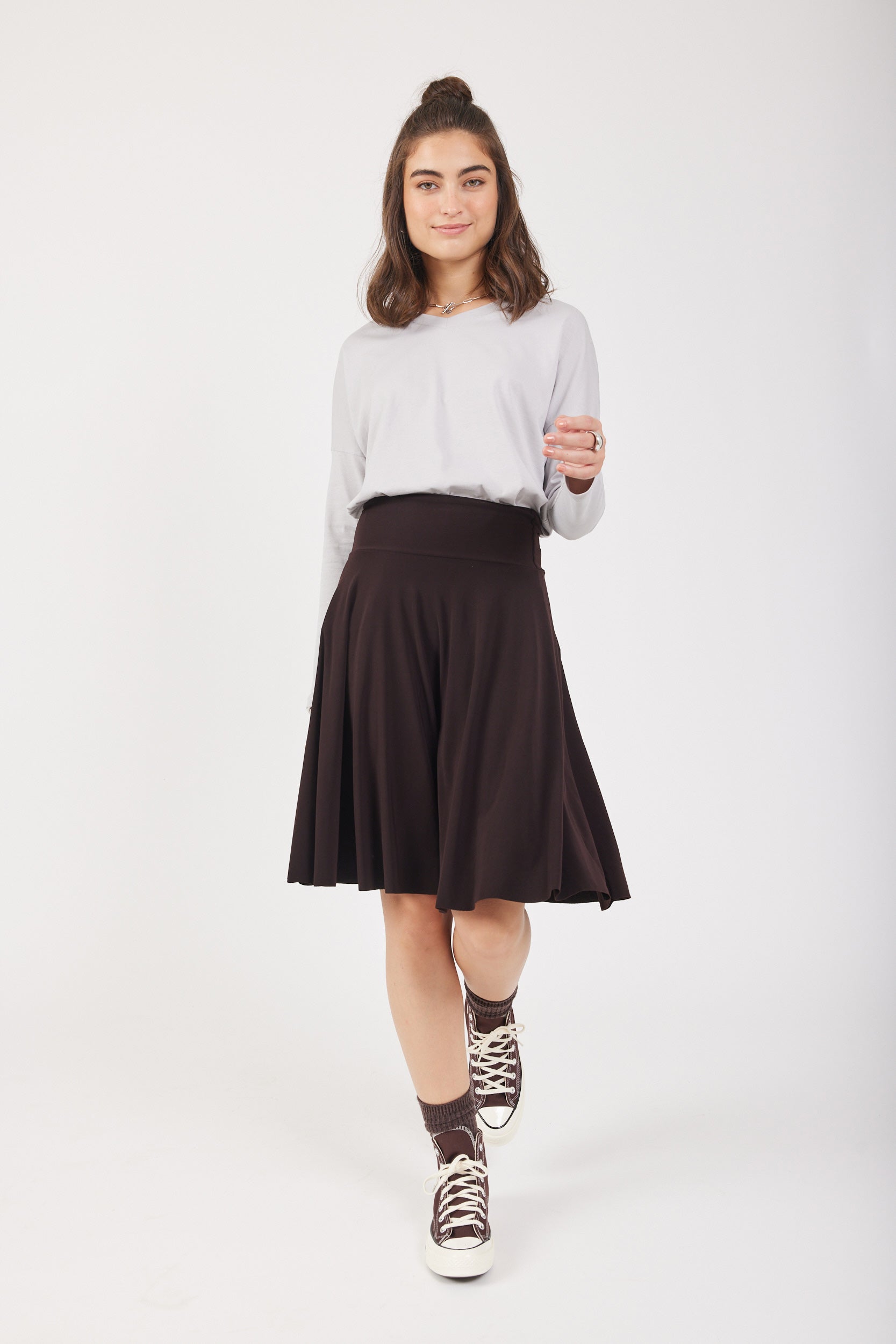 חצאית נאון קצרה גזרת קלוש