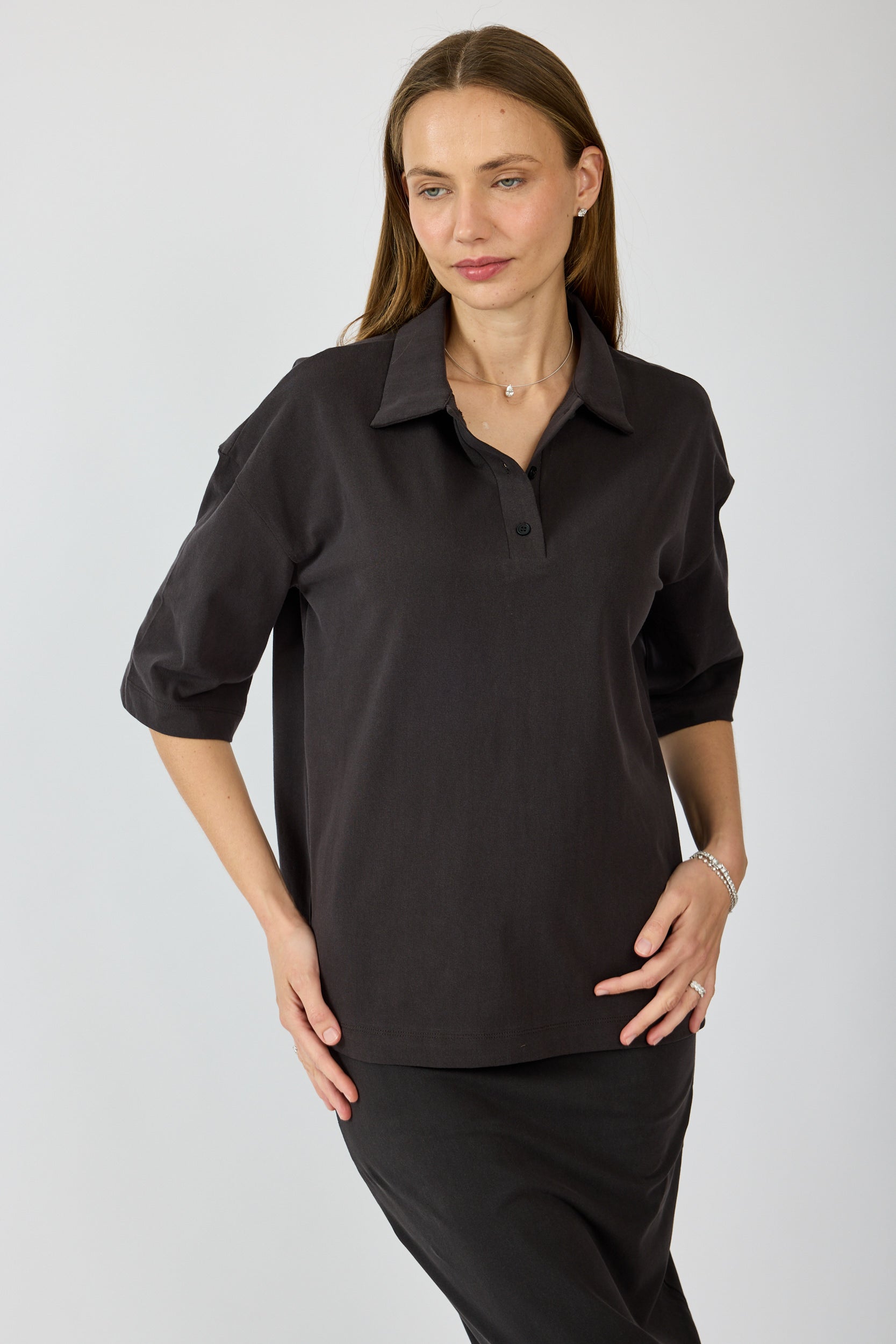 חצאית פיגמנט 3/4 + שסע