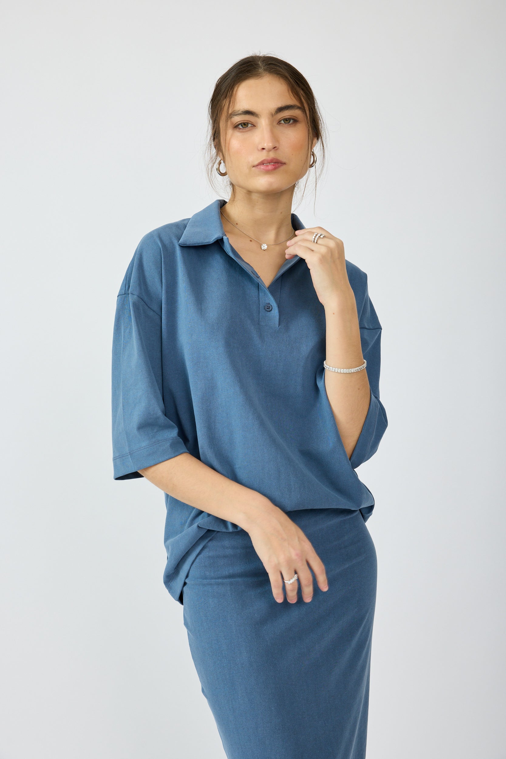 חצאית פיגמנט 3/4 + שסע