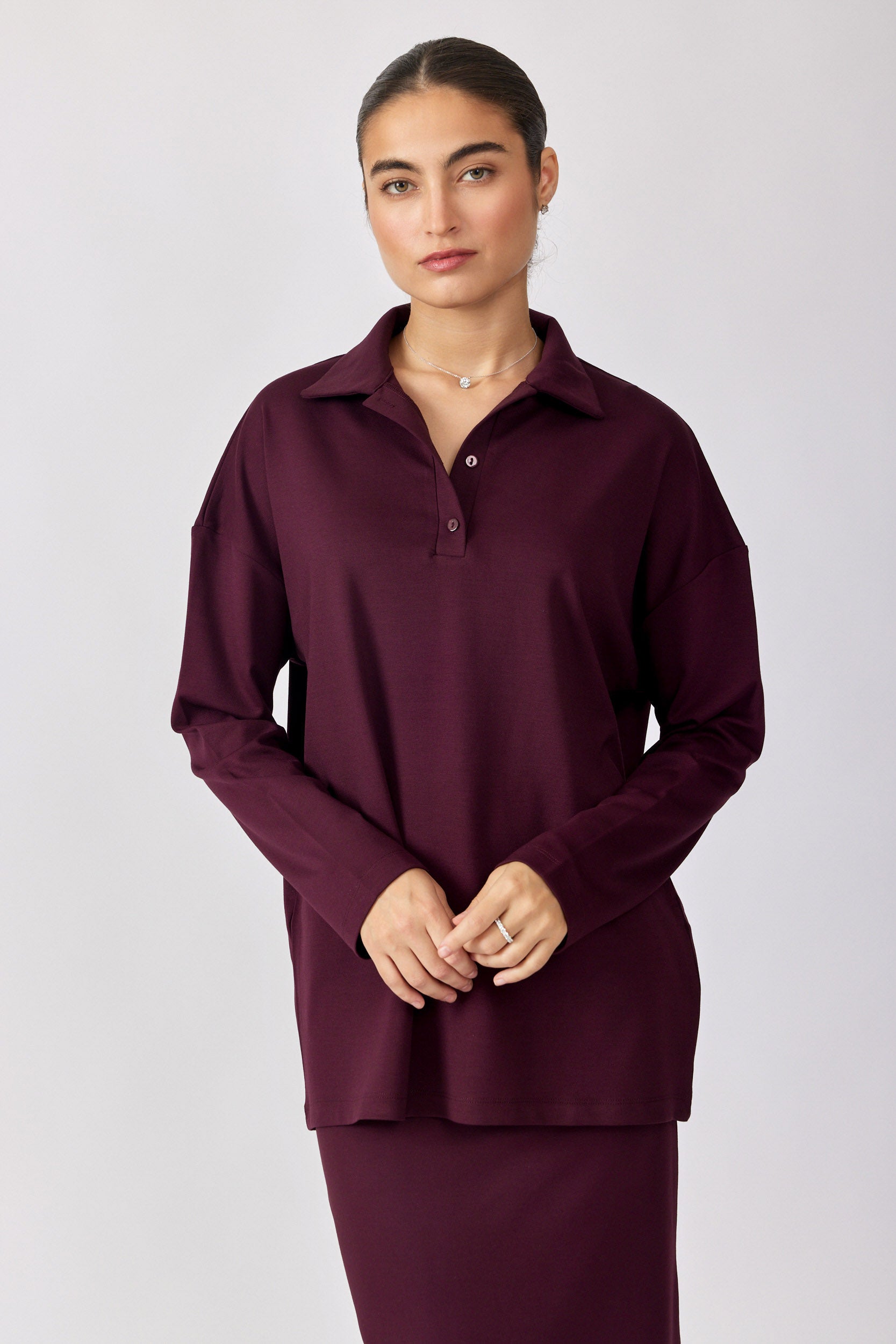 חולצת פולו ביג ג'רסי שרוול ארוך