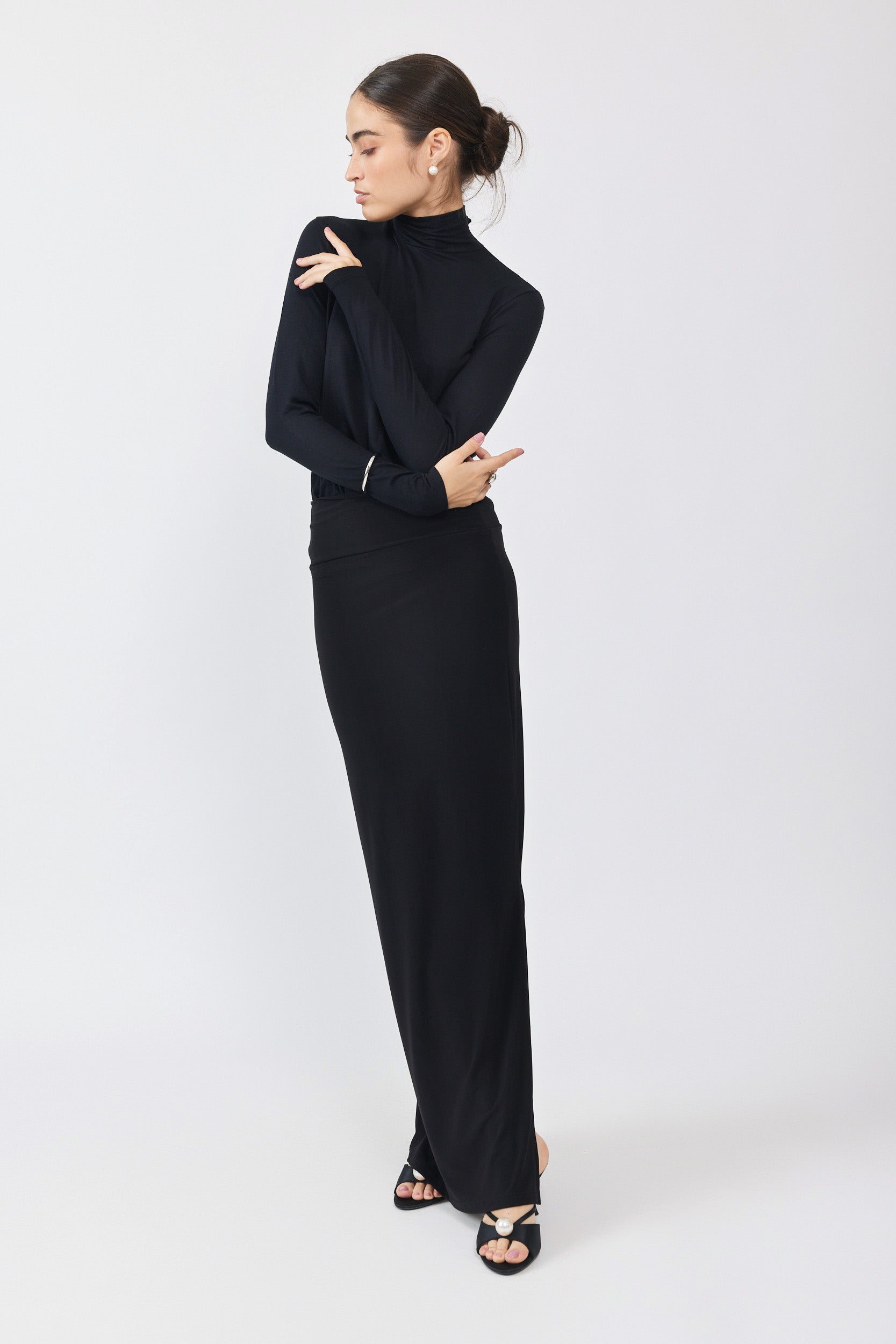 חצאית נאון מקסי+ שסע