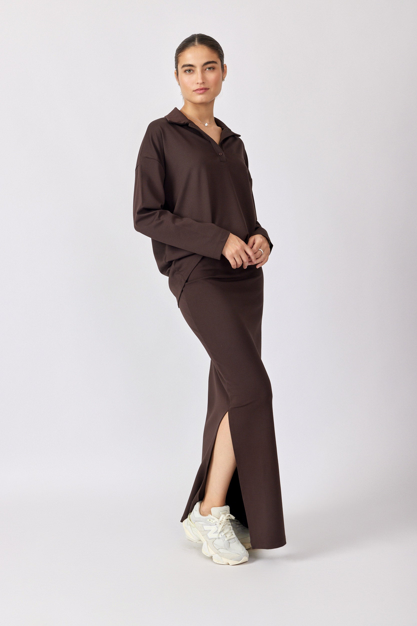 חולצת פולו ביג ג'רסי שרוול ארוך