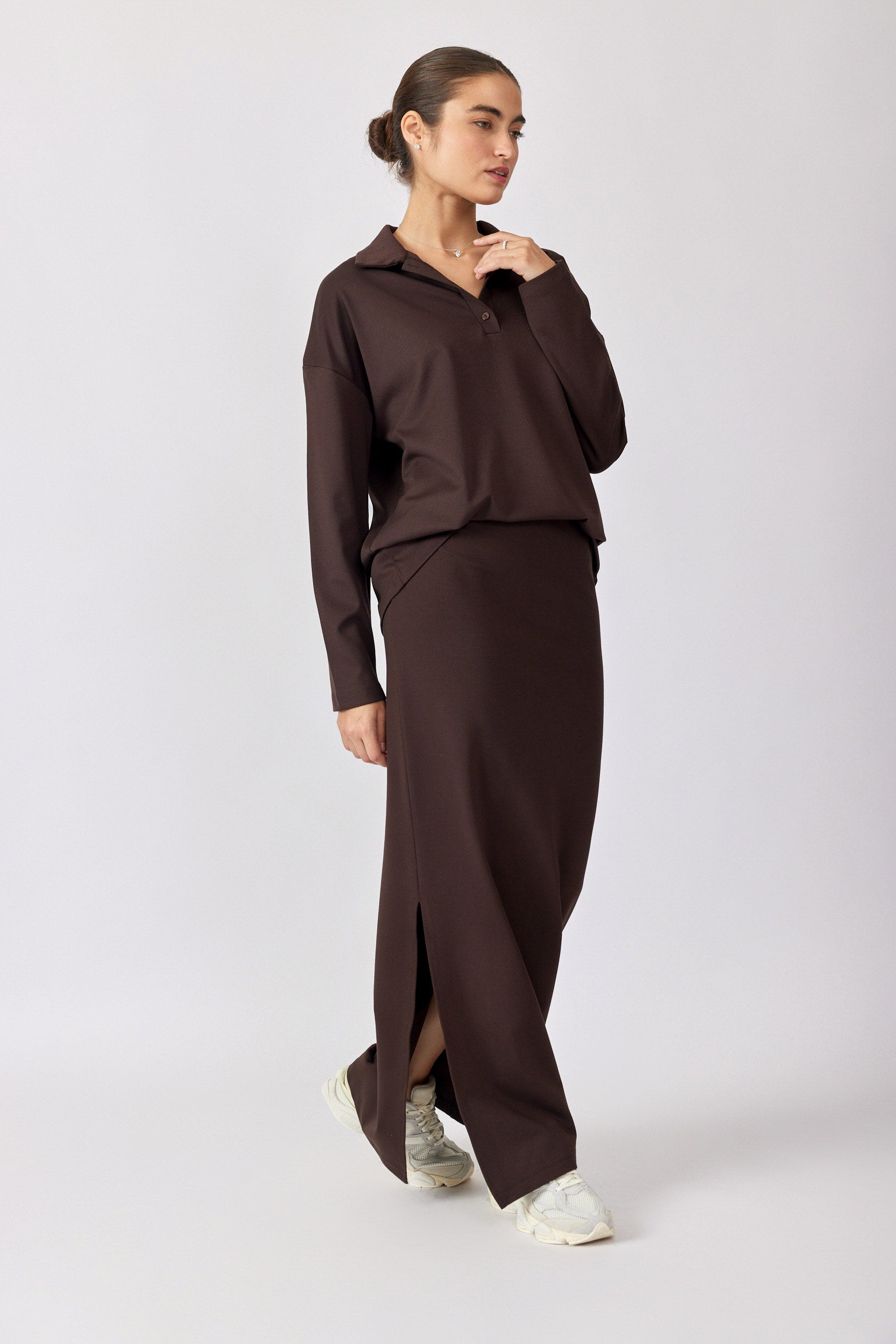 חולצת פולו ביג ג'רסי שרוול ארוך