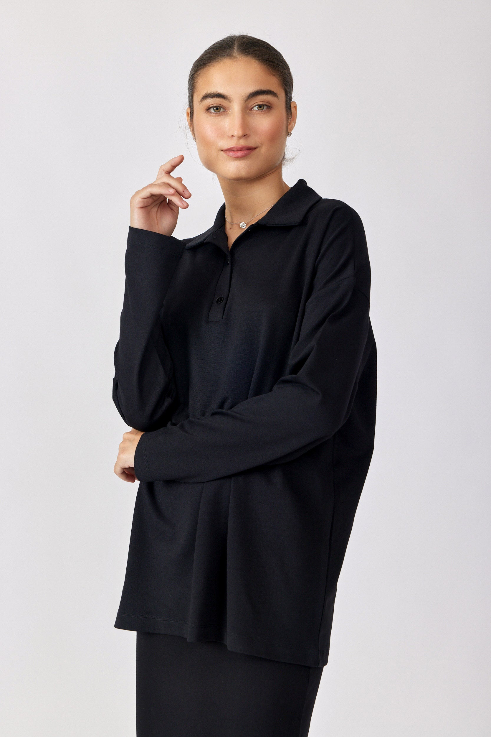 חולצת פולו ביג ג'רסי שרוול ארוך