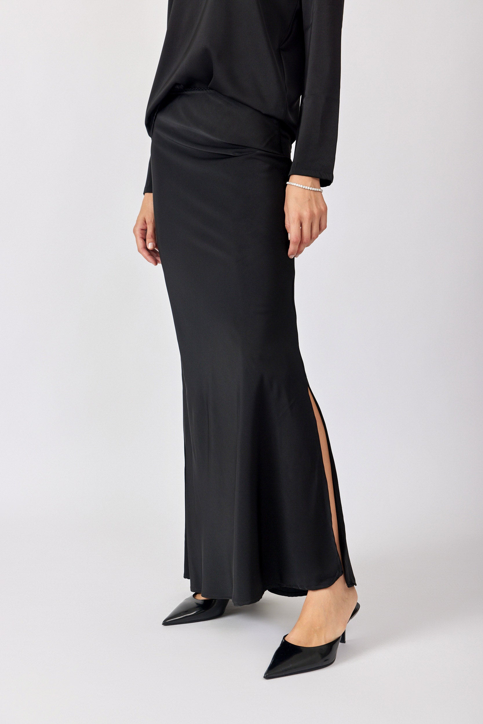 חצאית מקסי כיווצים