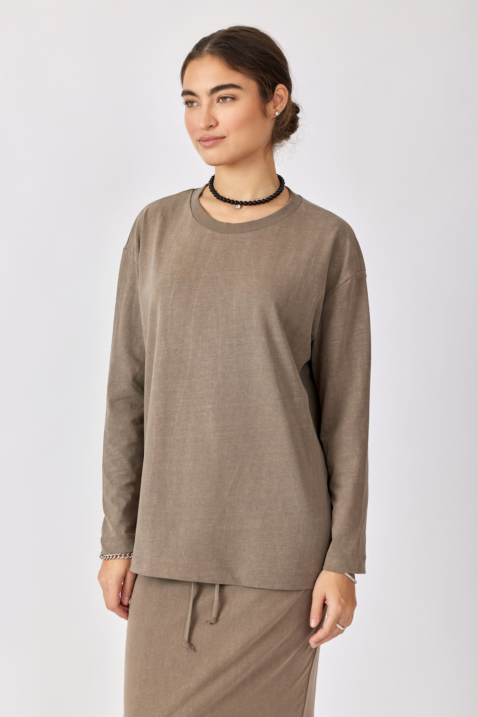 טישרט ניקי פיגמנט שרוול ארוך