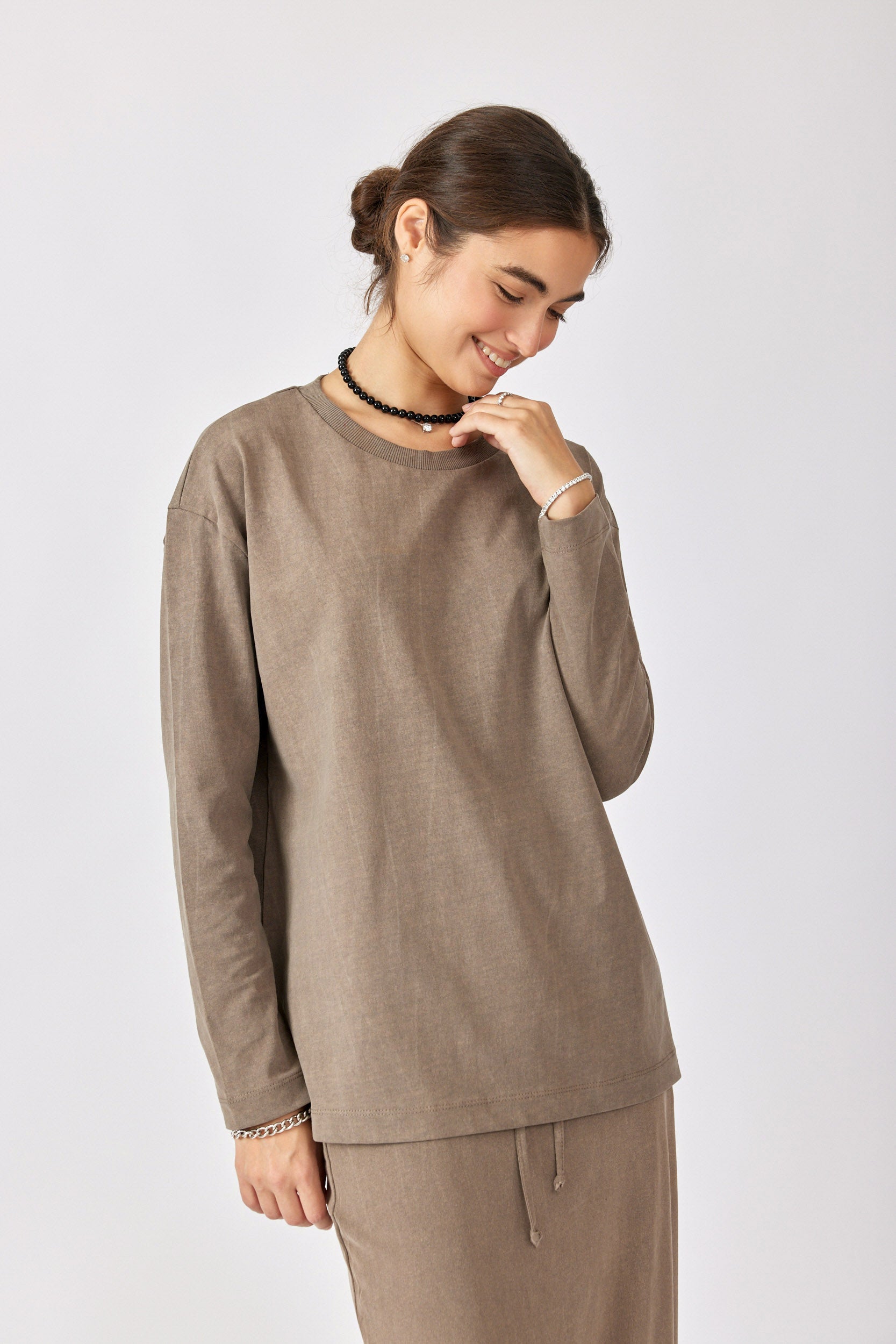 טישרט ניקי פיגמנט שרוול ארוך