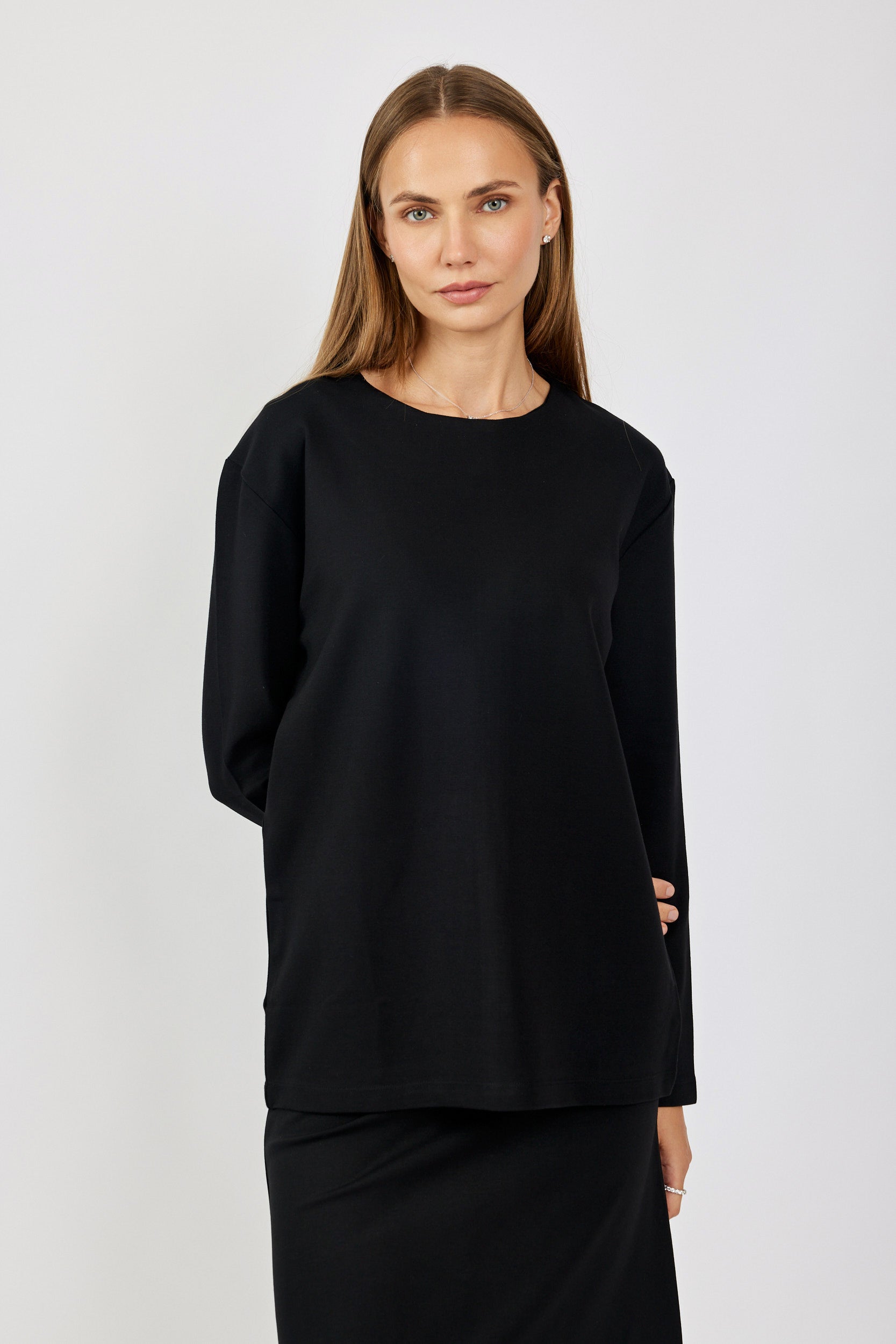 טישרט ג'רסי אלגנט שרוול ארוך