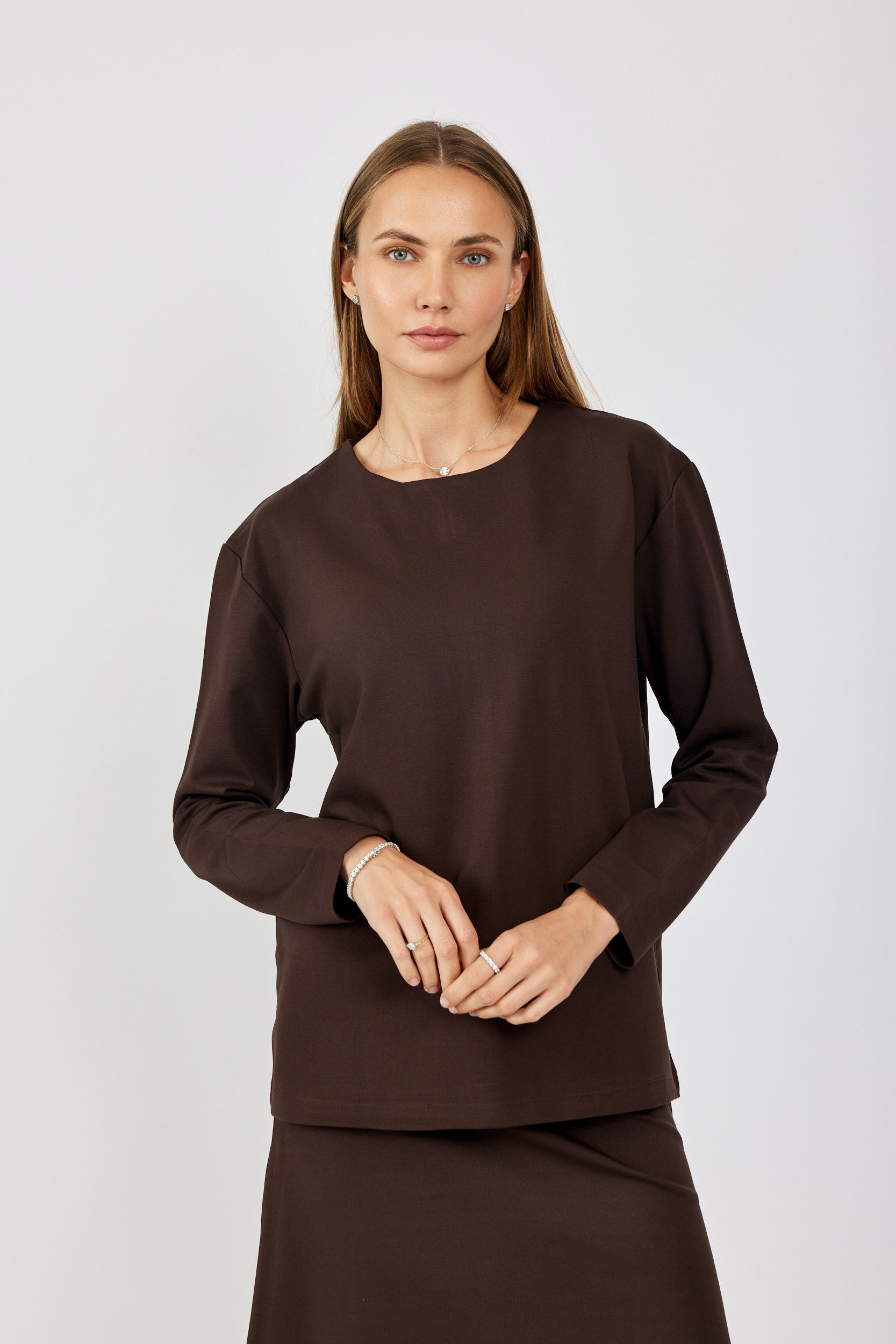 טישרט ג'רסי אלגנט שרוול ארוך