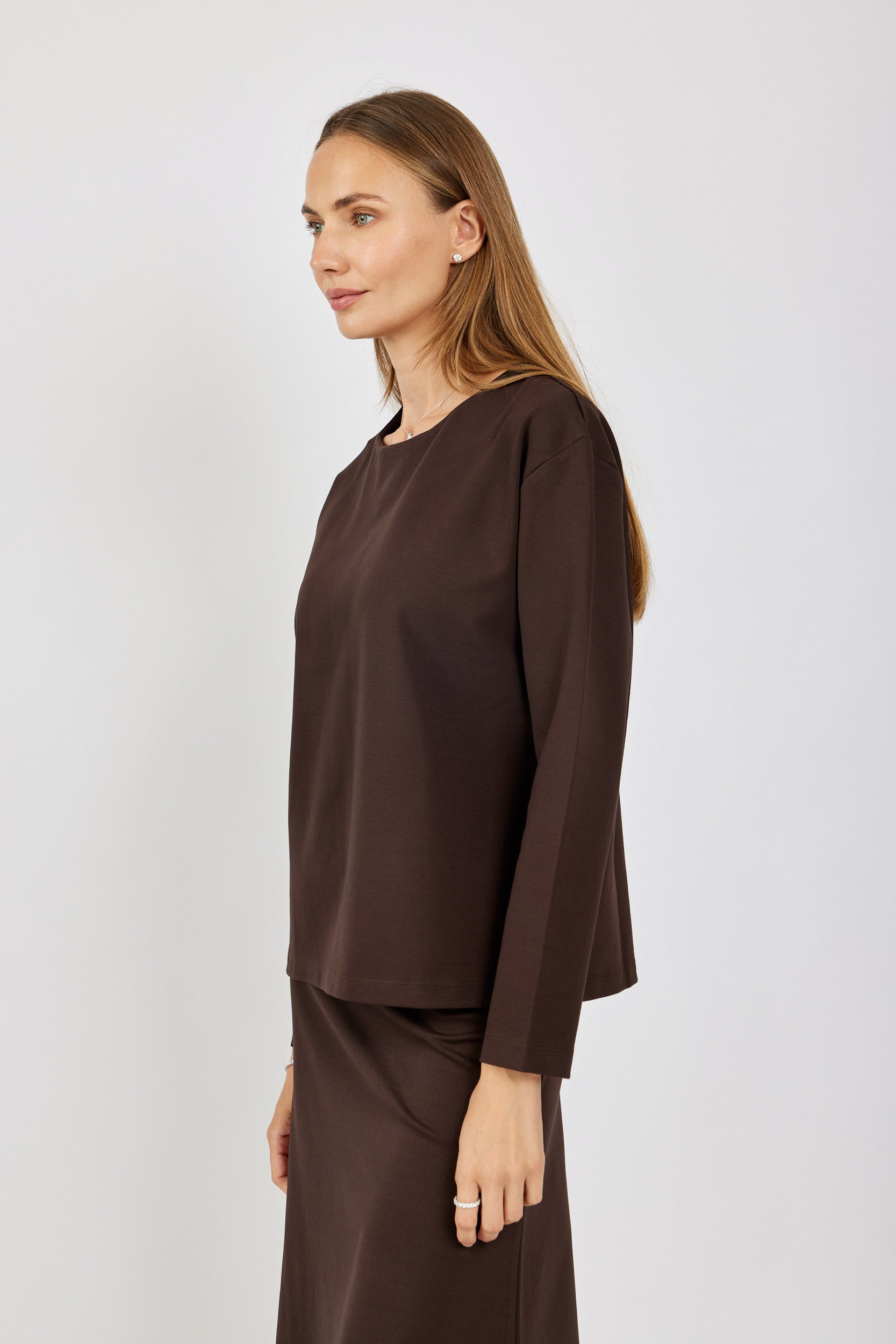 טישרט ג'רסי אלגנט שרוול ארוך