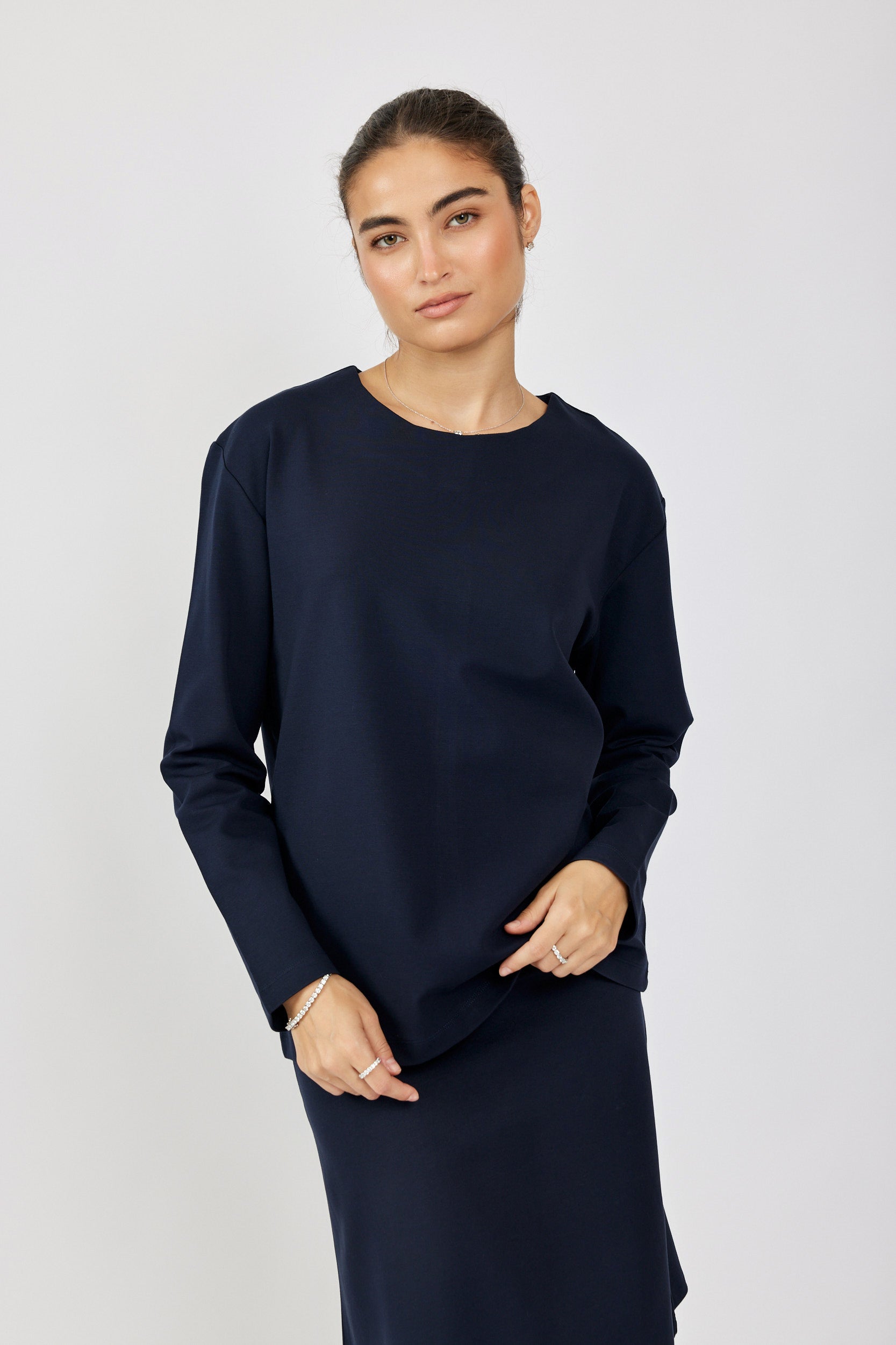 טישרט ג'רסי אלגנט שרוול ארוך