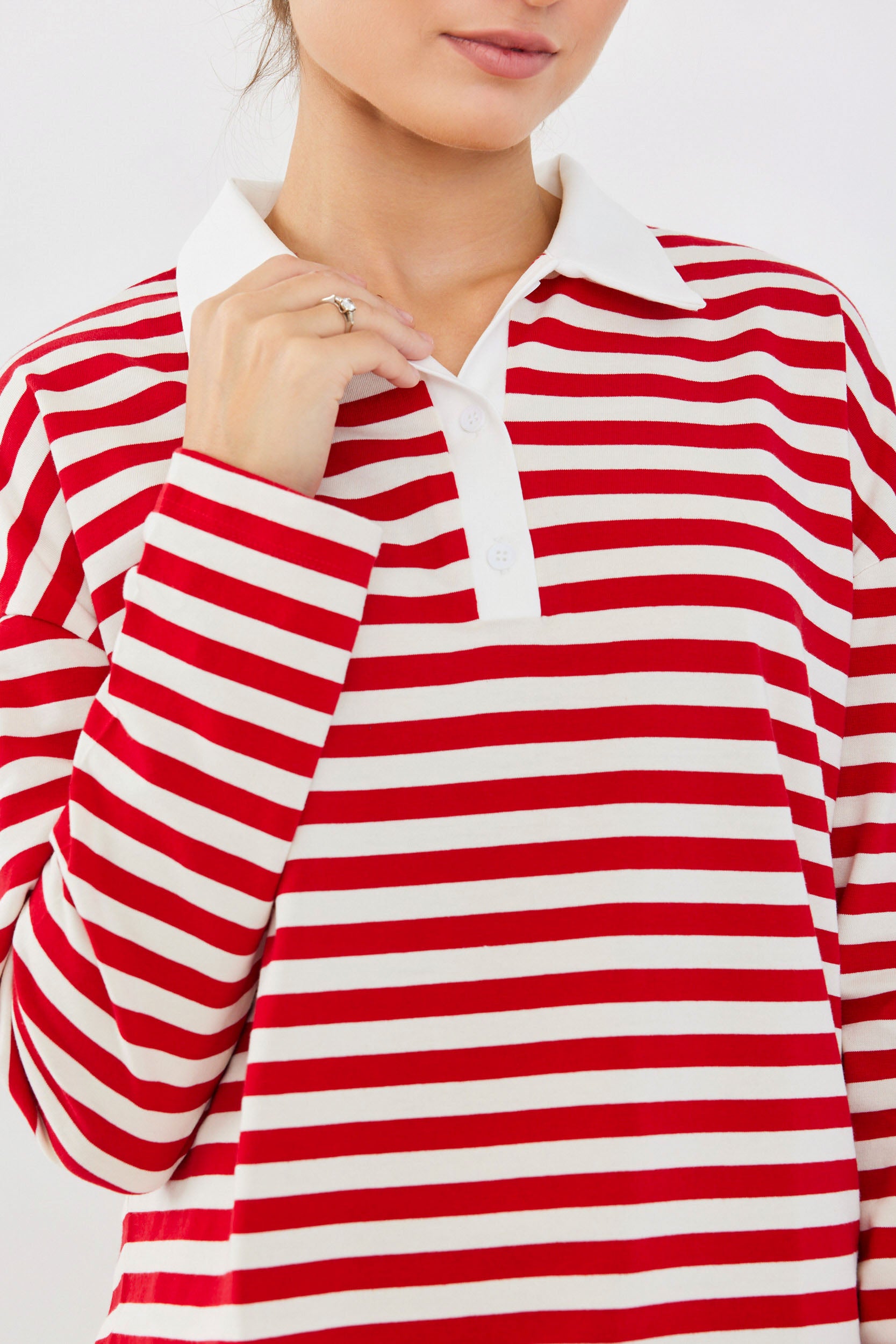 חולצת פולו פסים ביג