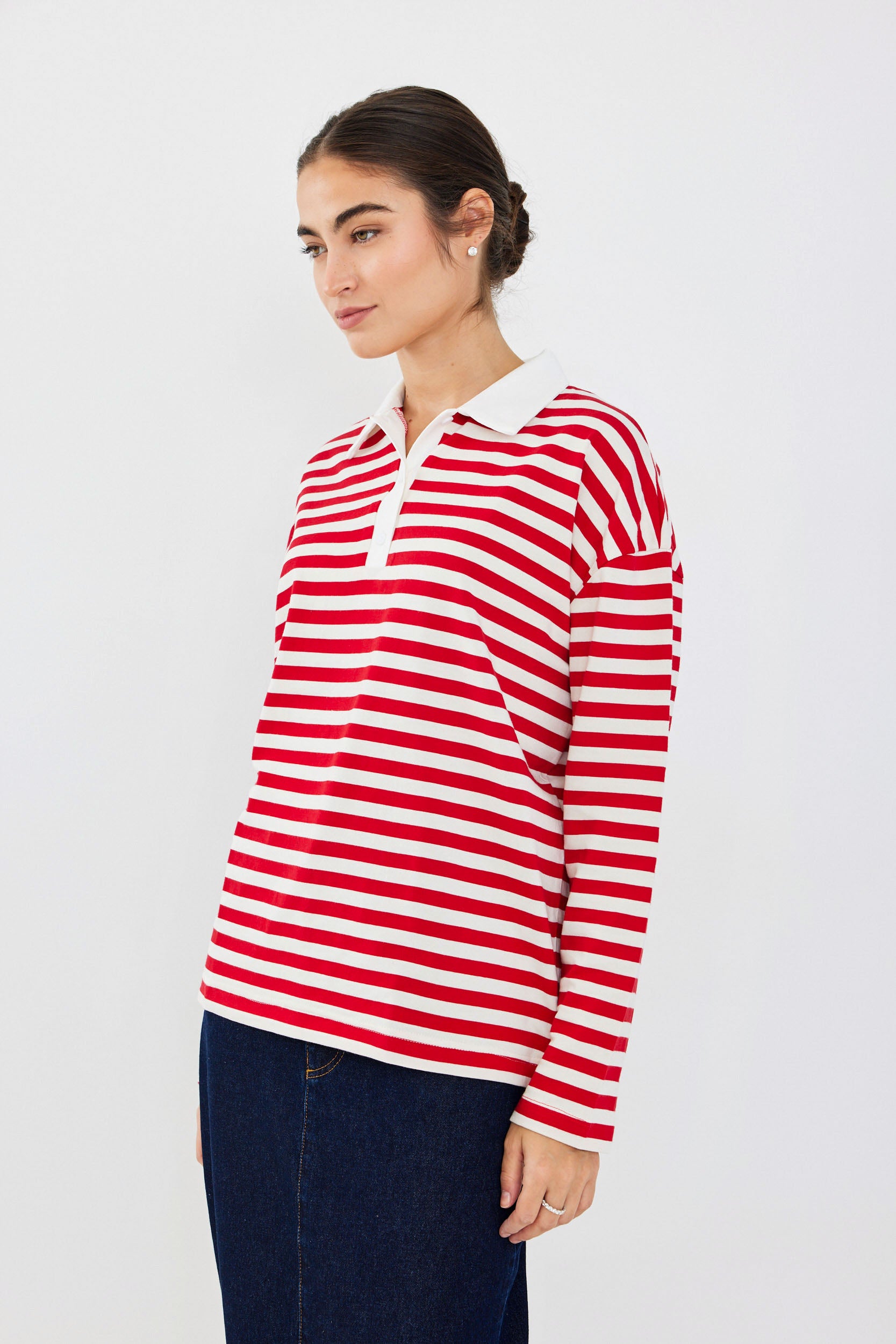 חולצת פולו פסים ביג