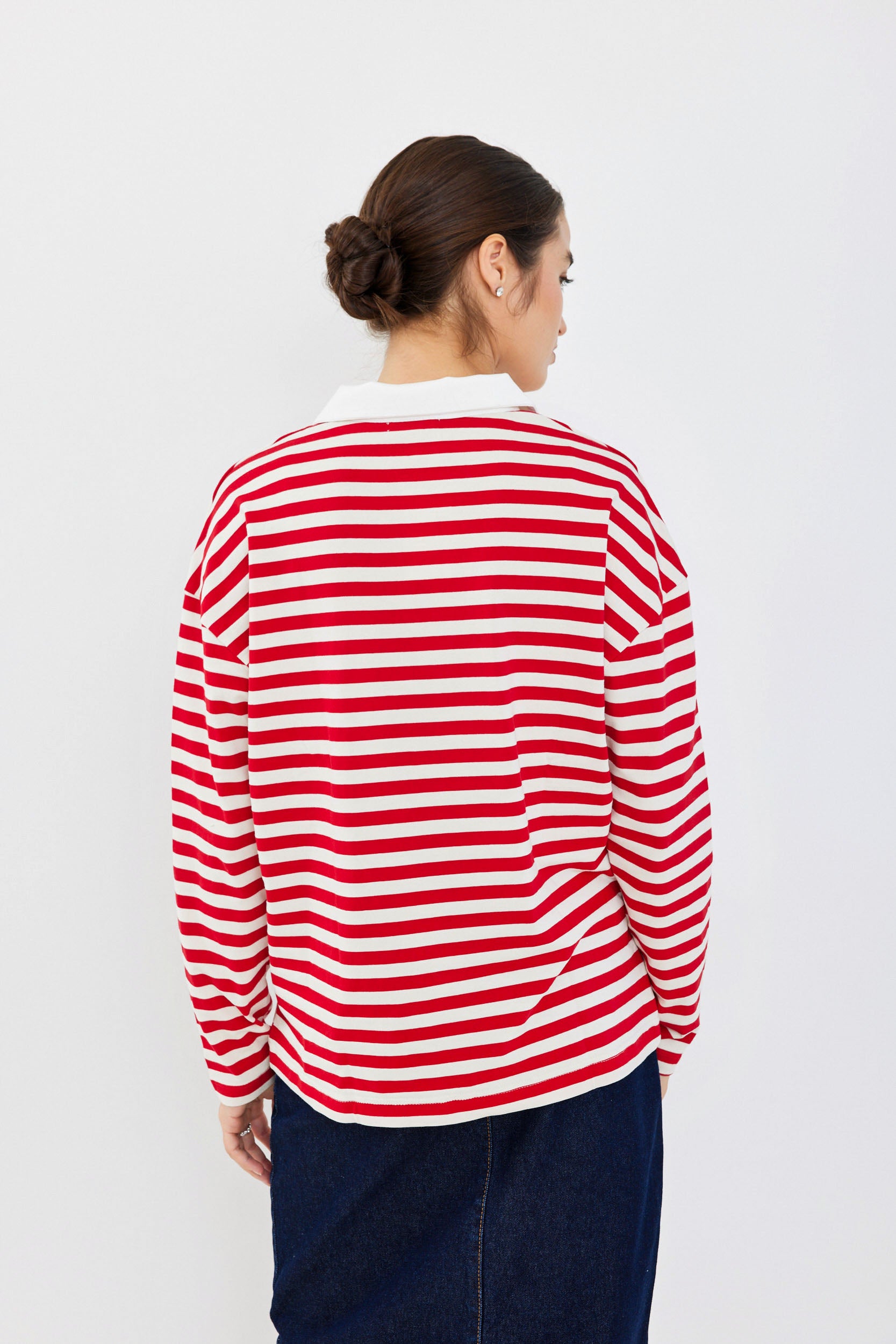 חולצת פולו פסים ביג