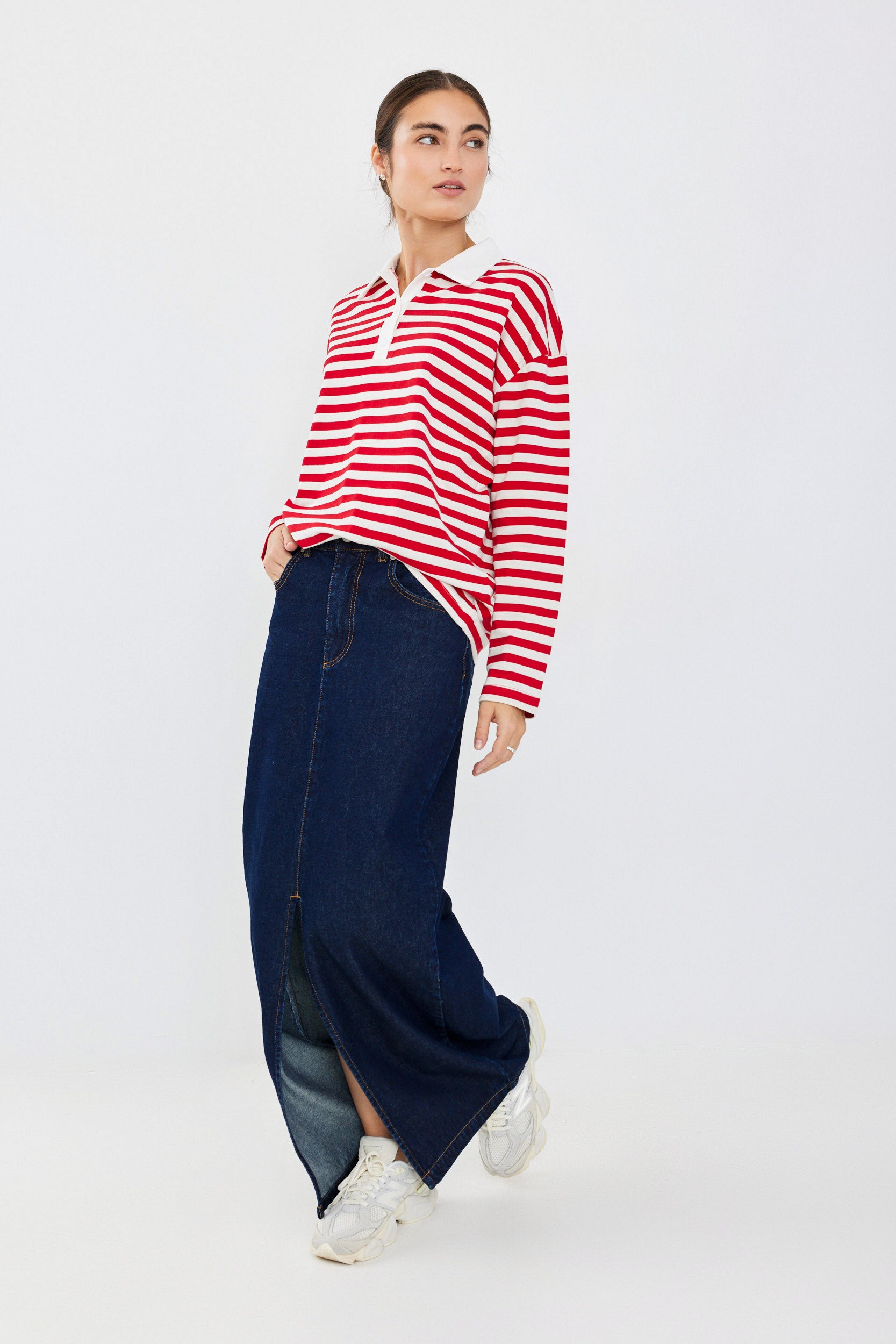 חולצת פולו פסים ביג