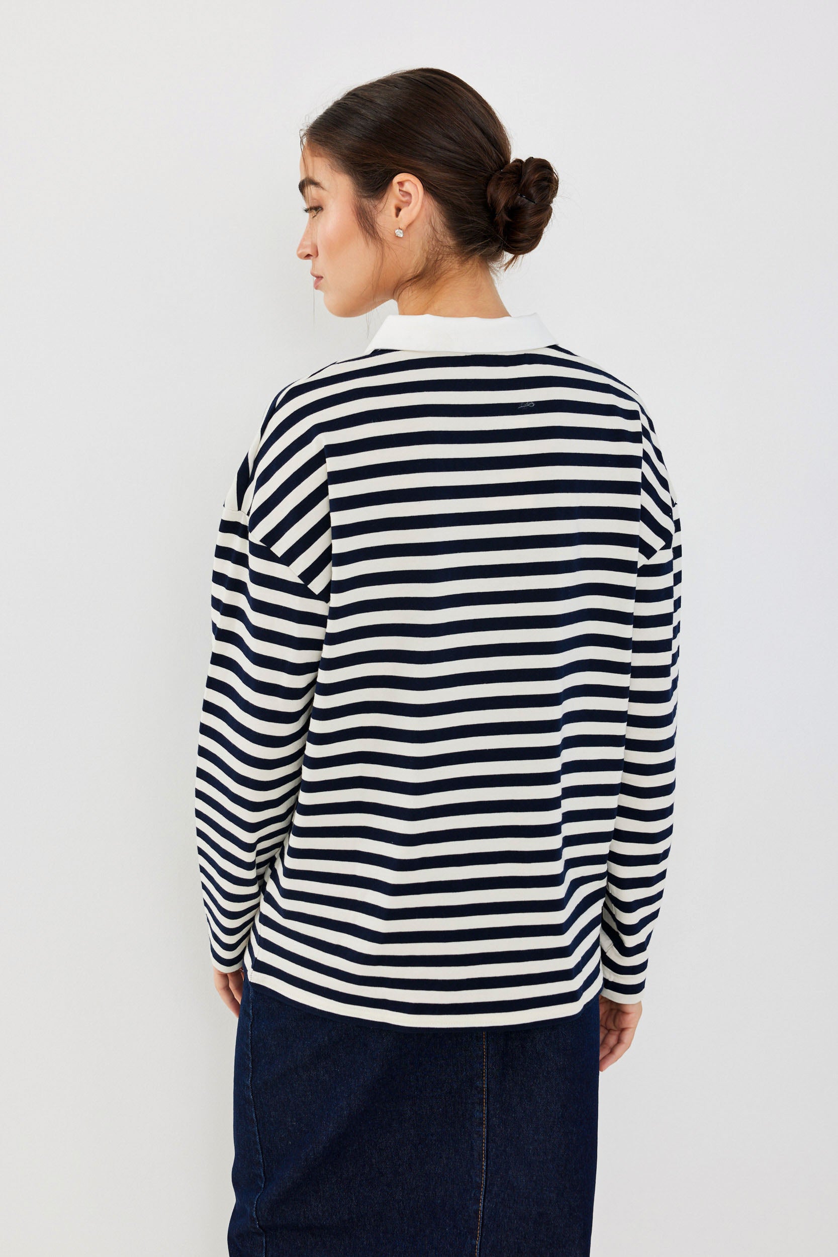 חולצת פולו פסים ביג