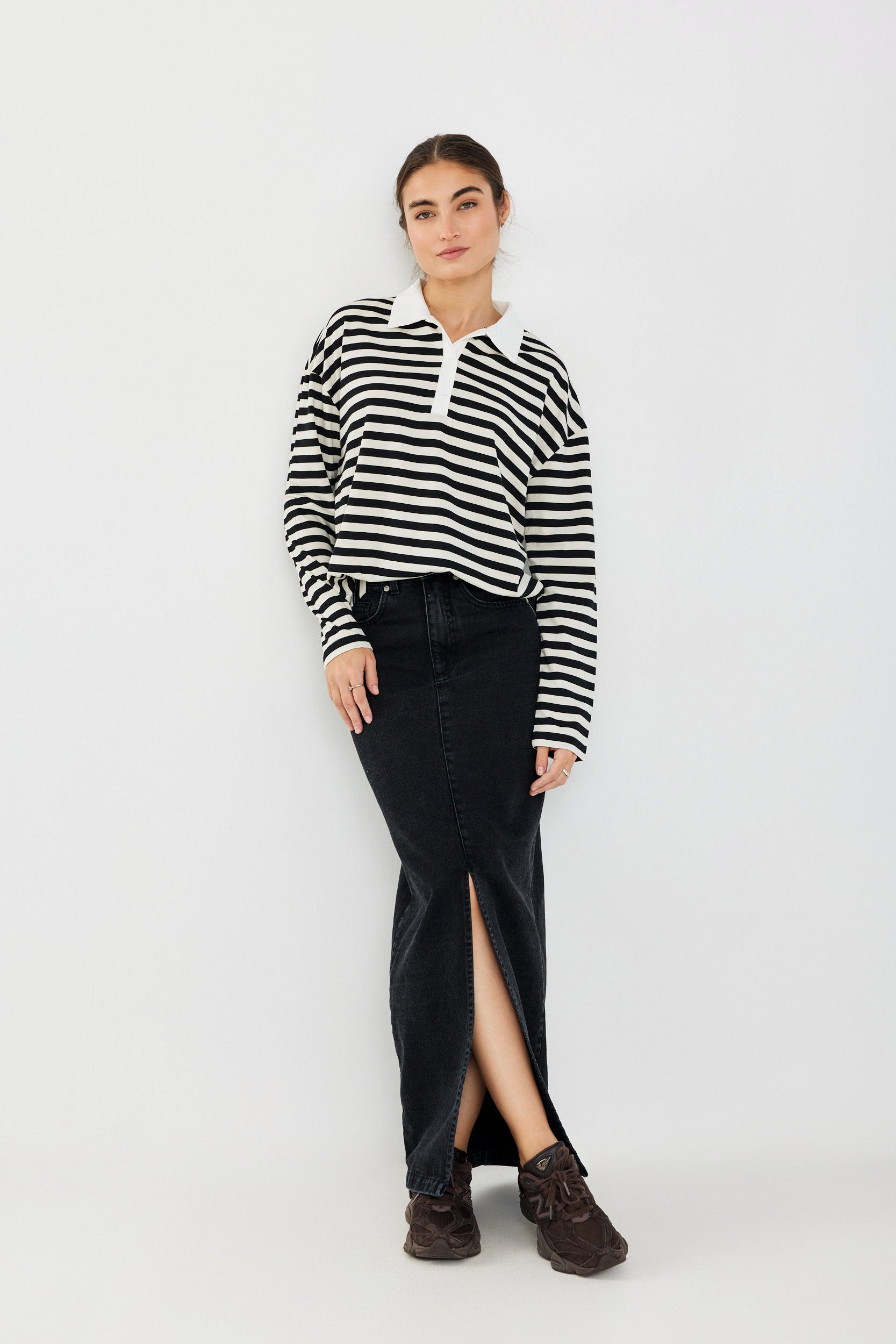 חולצת פולו פסים ביג