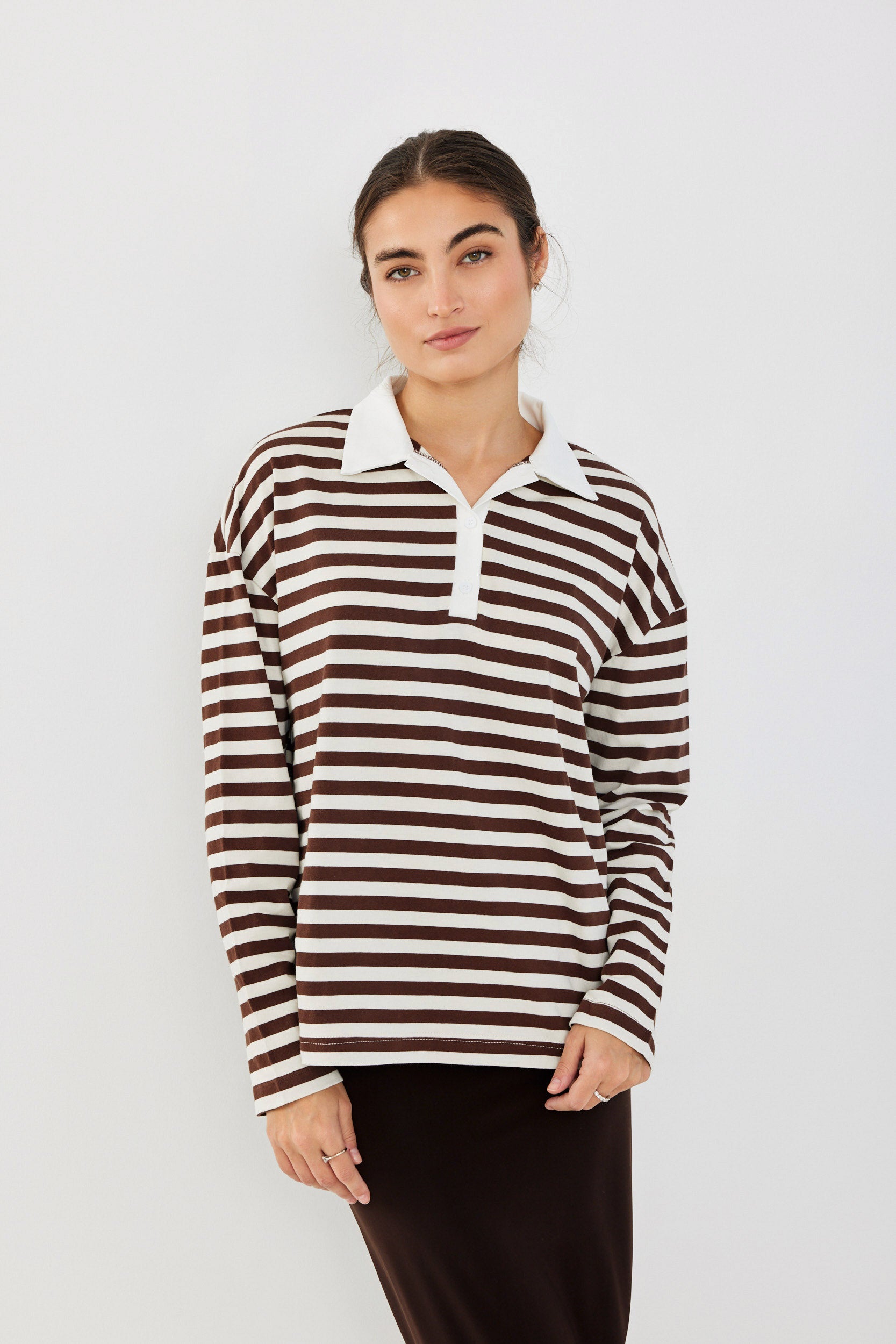 חולצת פולו פסים ביג