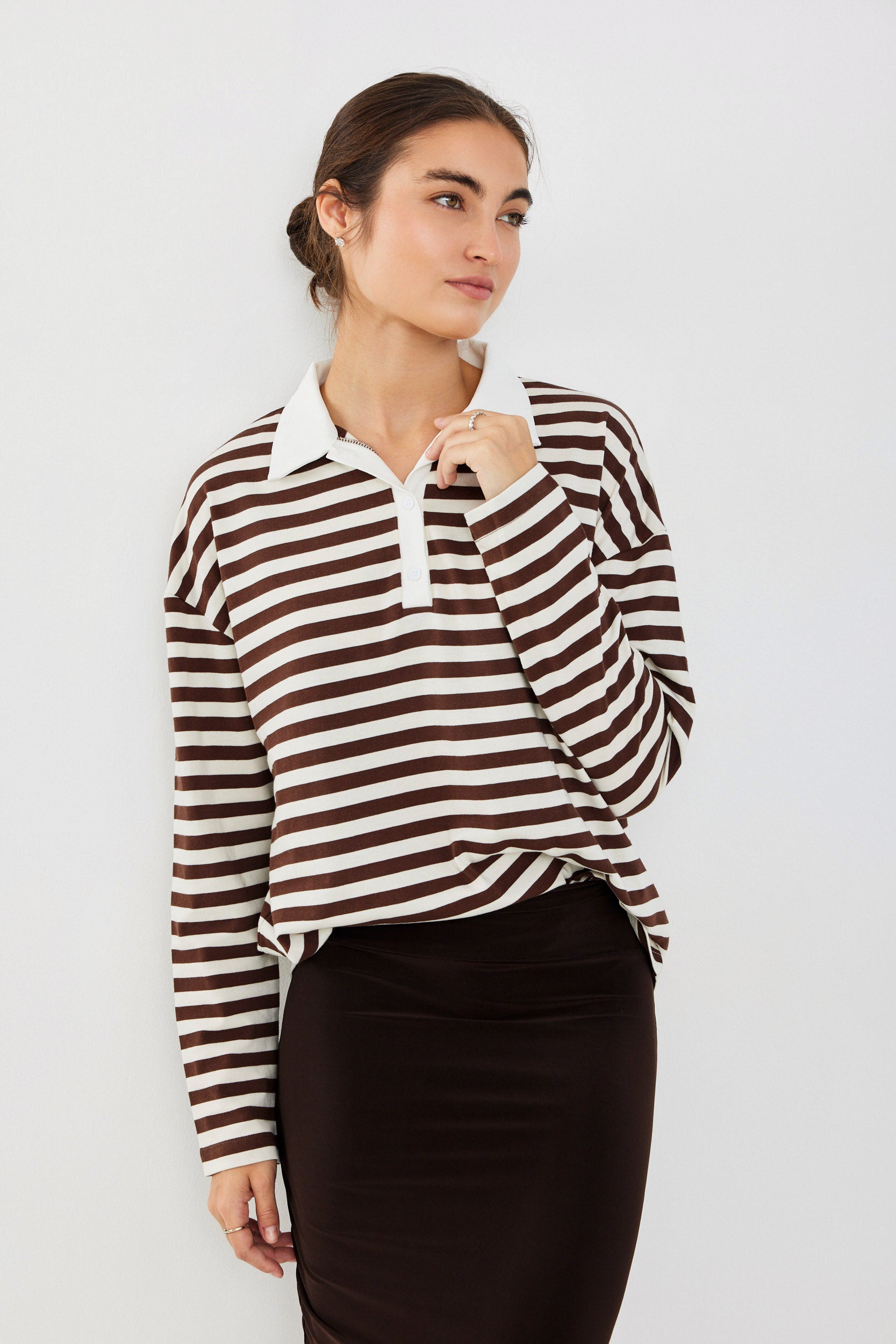 חולצת פולו פסים ביג