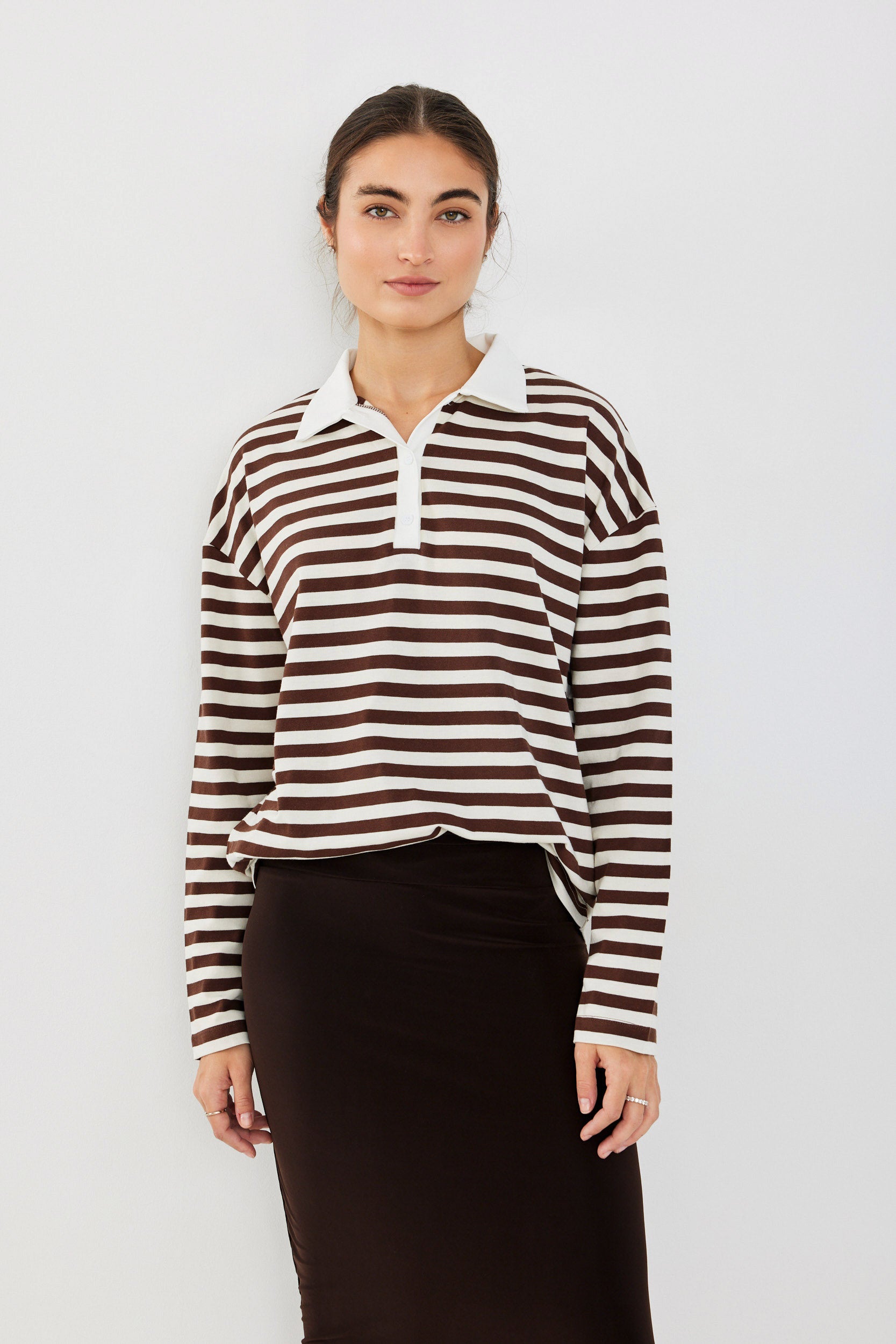 חולצת פולו פסים ביג