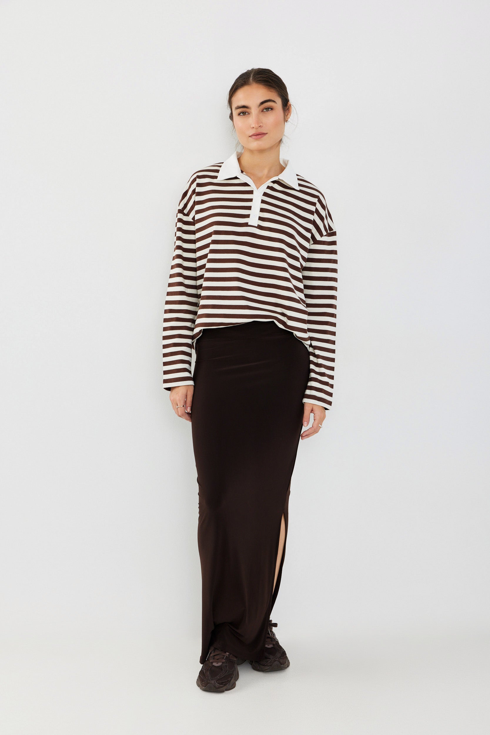 חולצת פולו פסים ביג