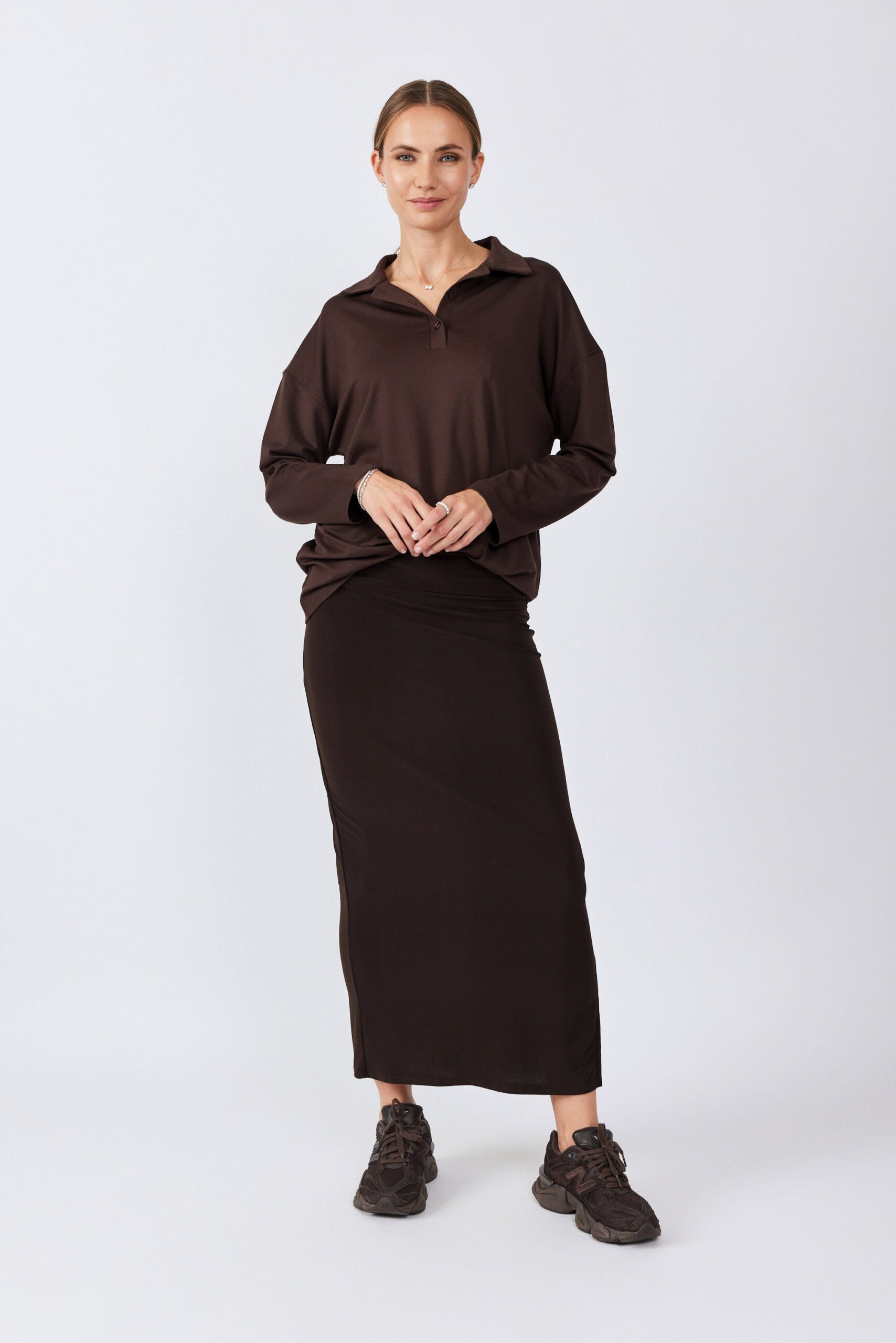 חצאית נאון 3/4+ שסע