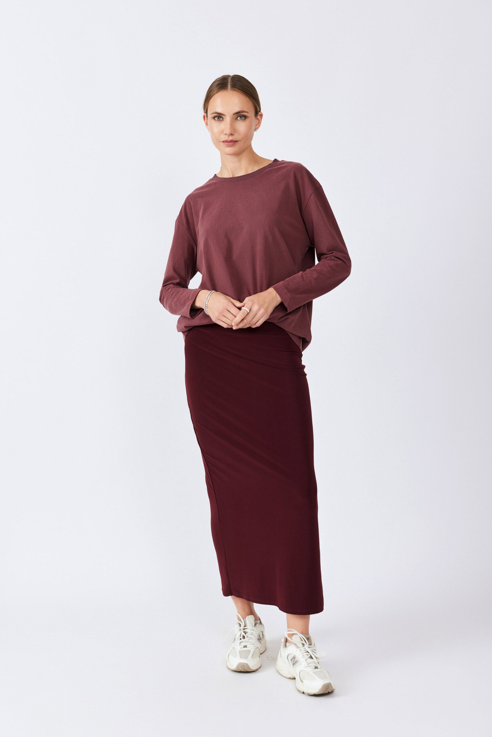 חצאית נאון 3/4+ שסע