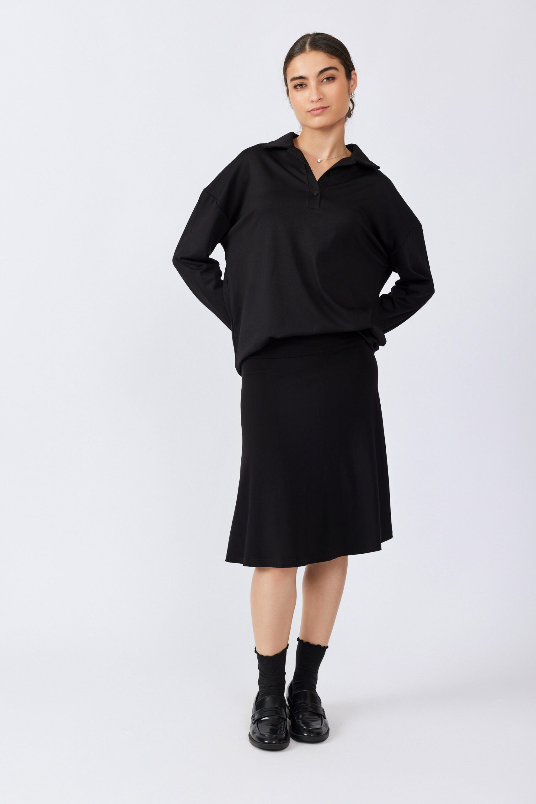 חצאית נאון קצרה גזרת A