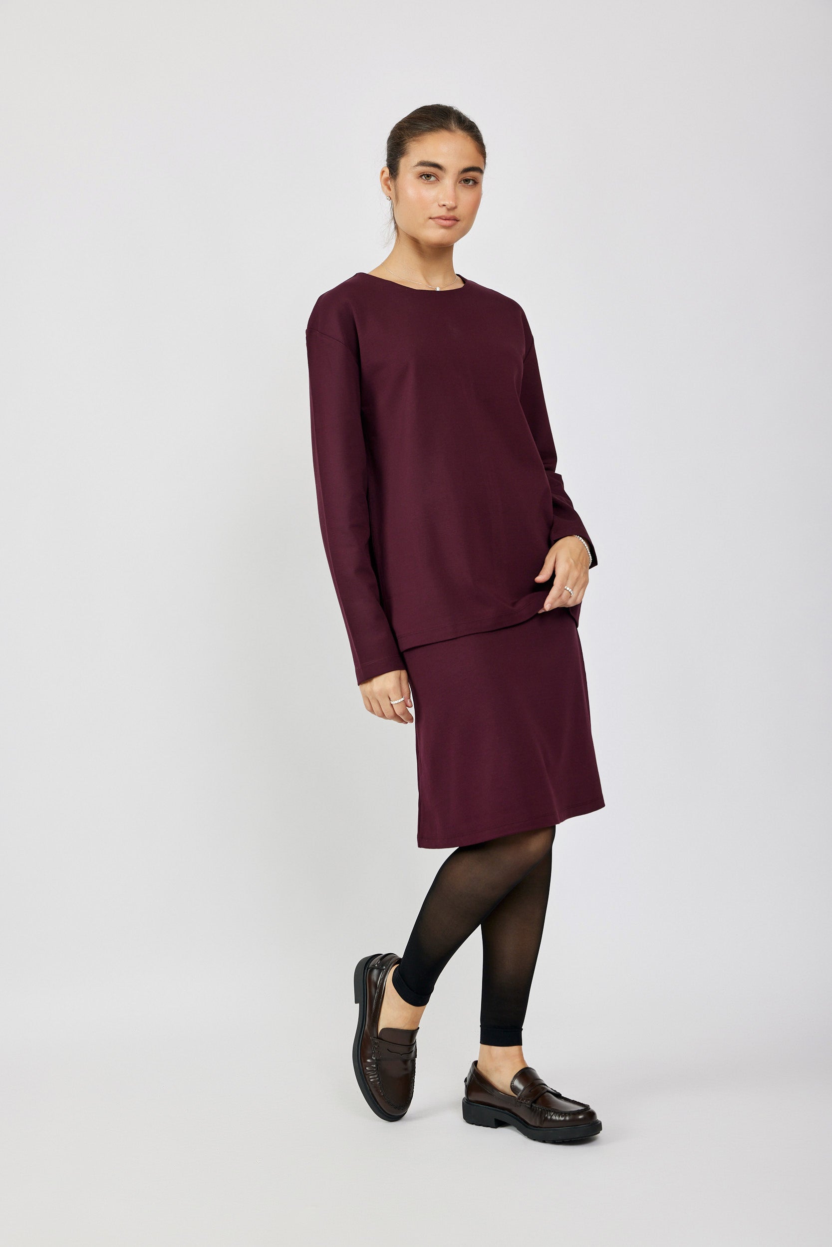 טישרט ג'רסי אלגנט שרוול ארוך