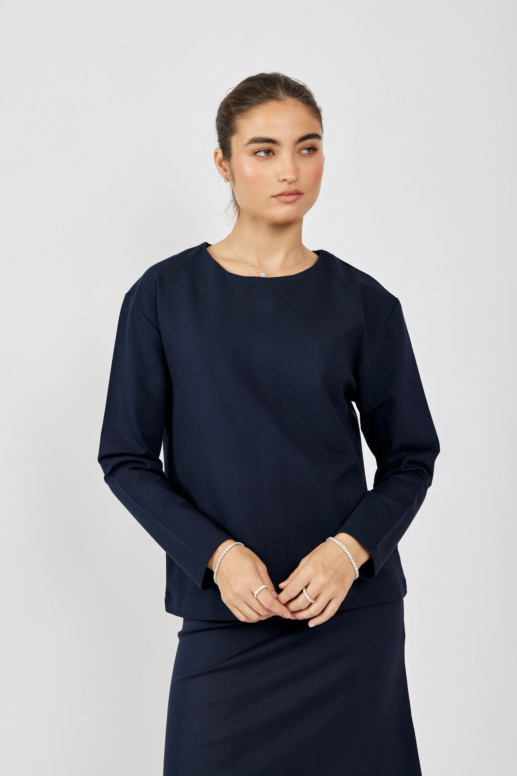 טישרט ג'רסי אלגנט שרוול ארוך